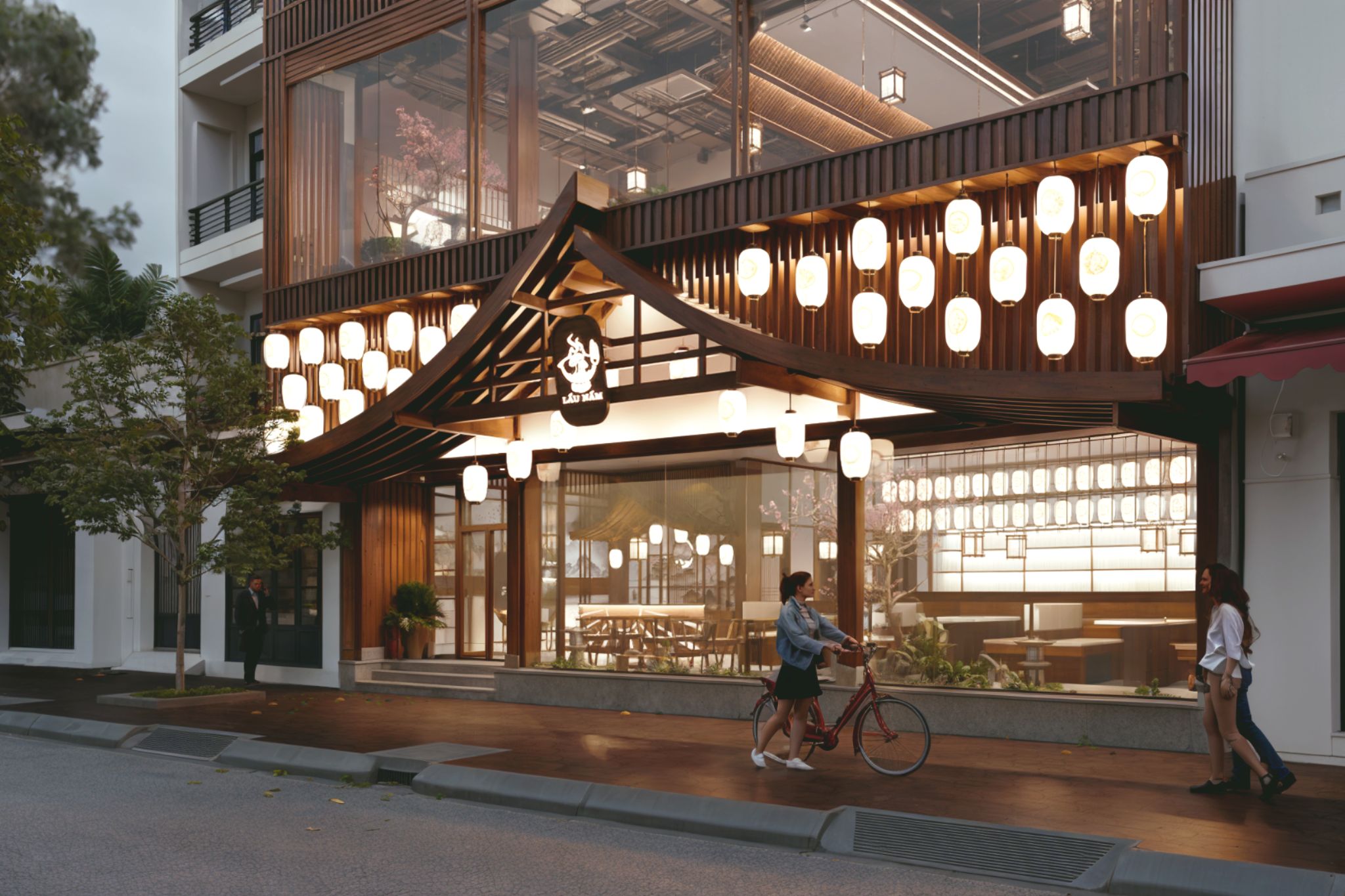 The design of the Okita Mushroom Hotpot Restaurant