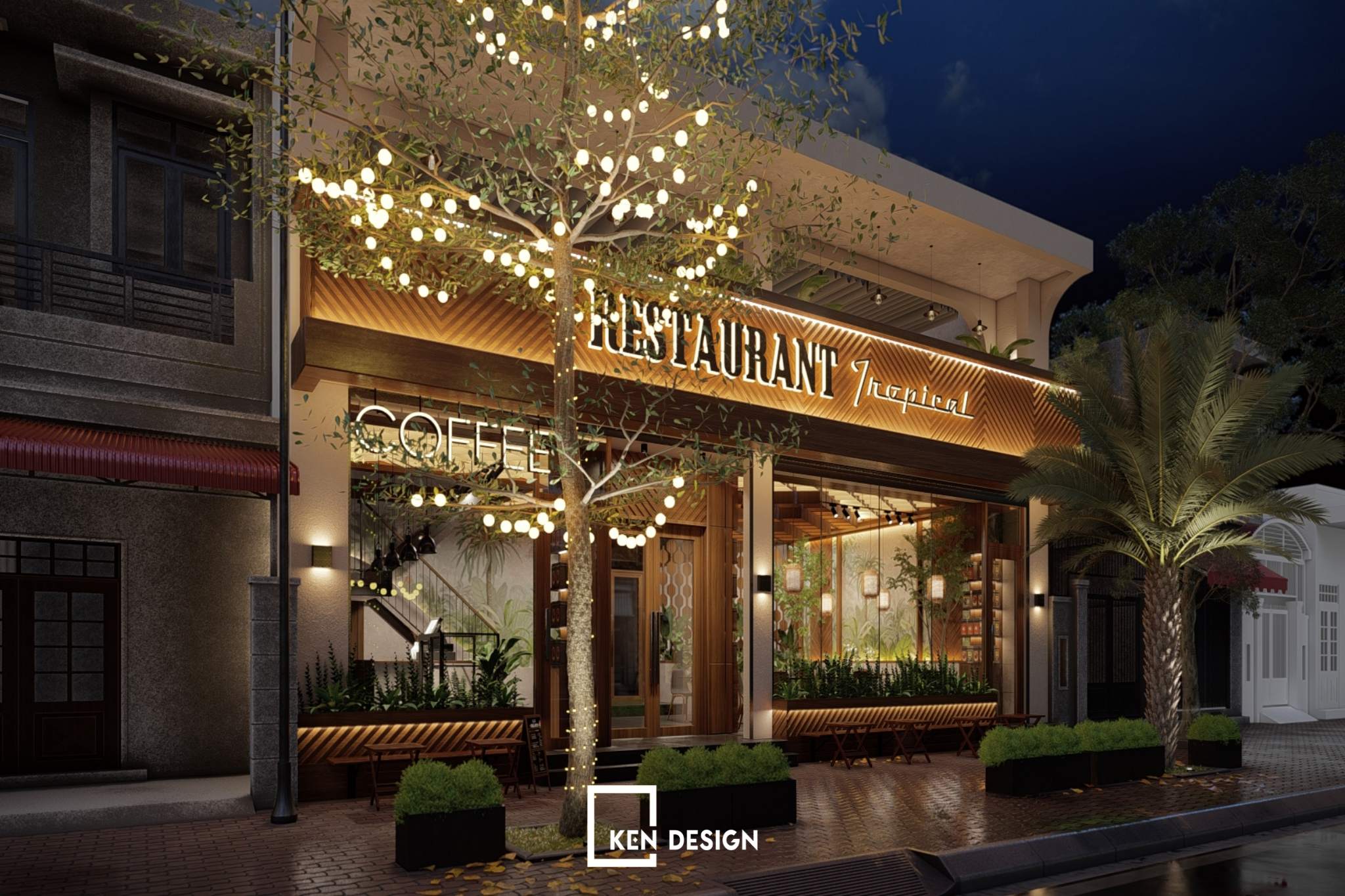 Designing a restaurant and cafe complex