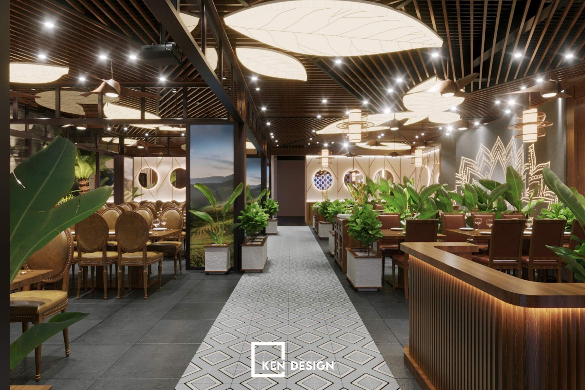 Designing a restaurant and cafe complex