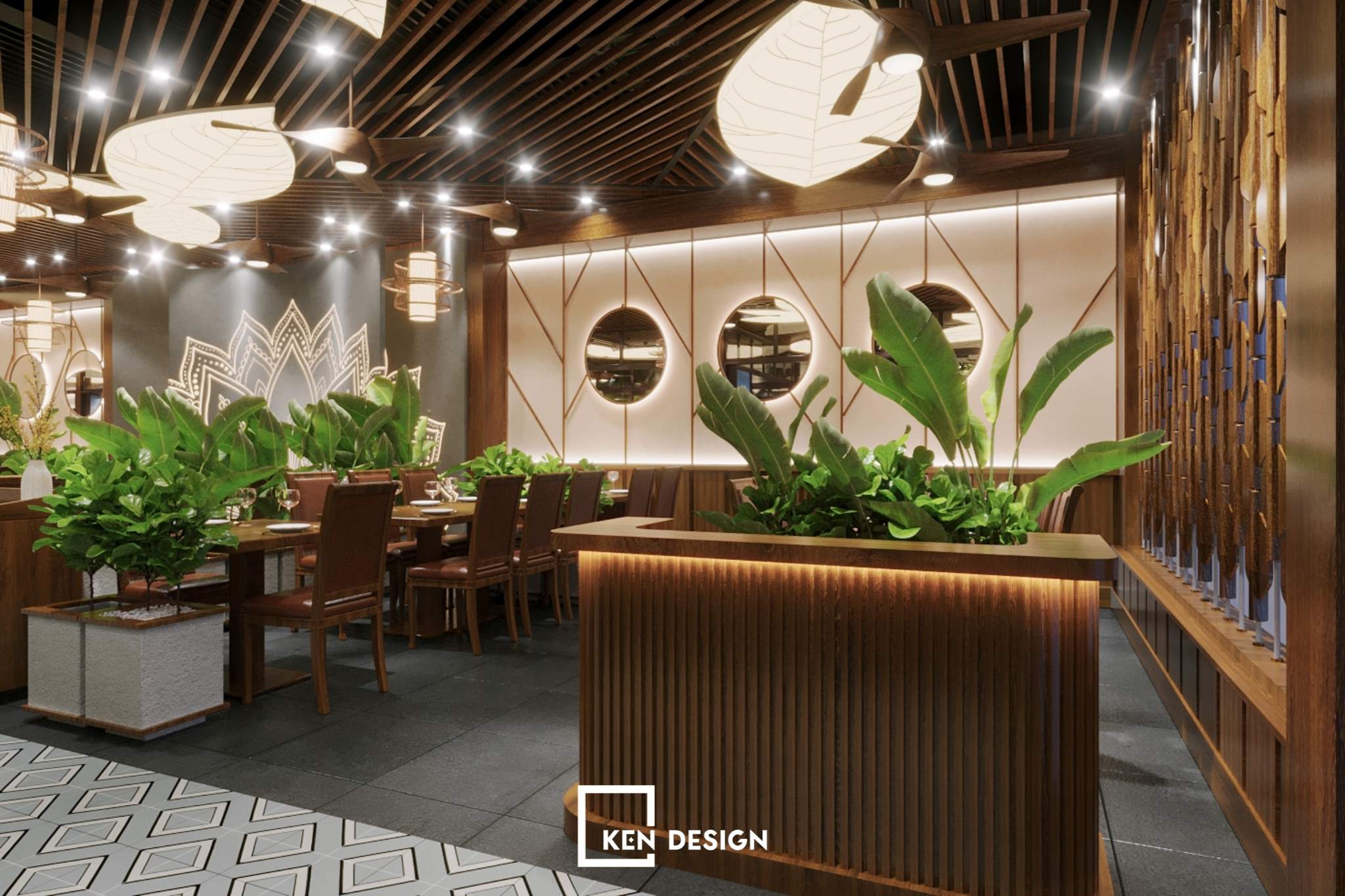 Designing a restaurant and cafe complex