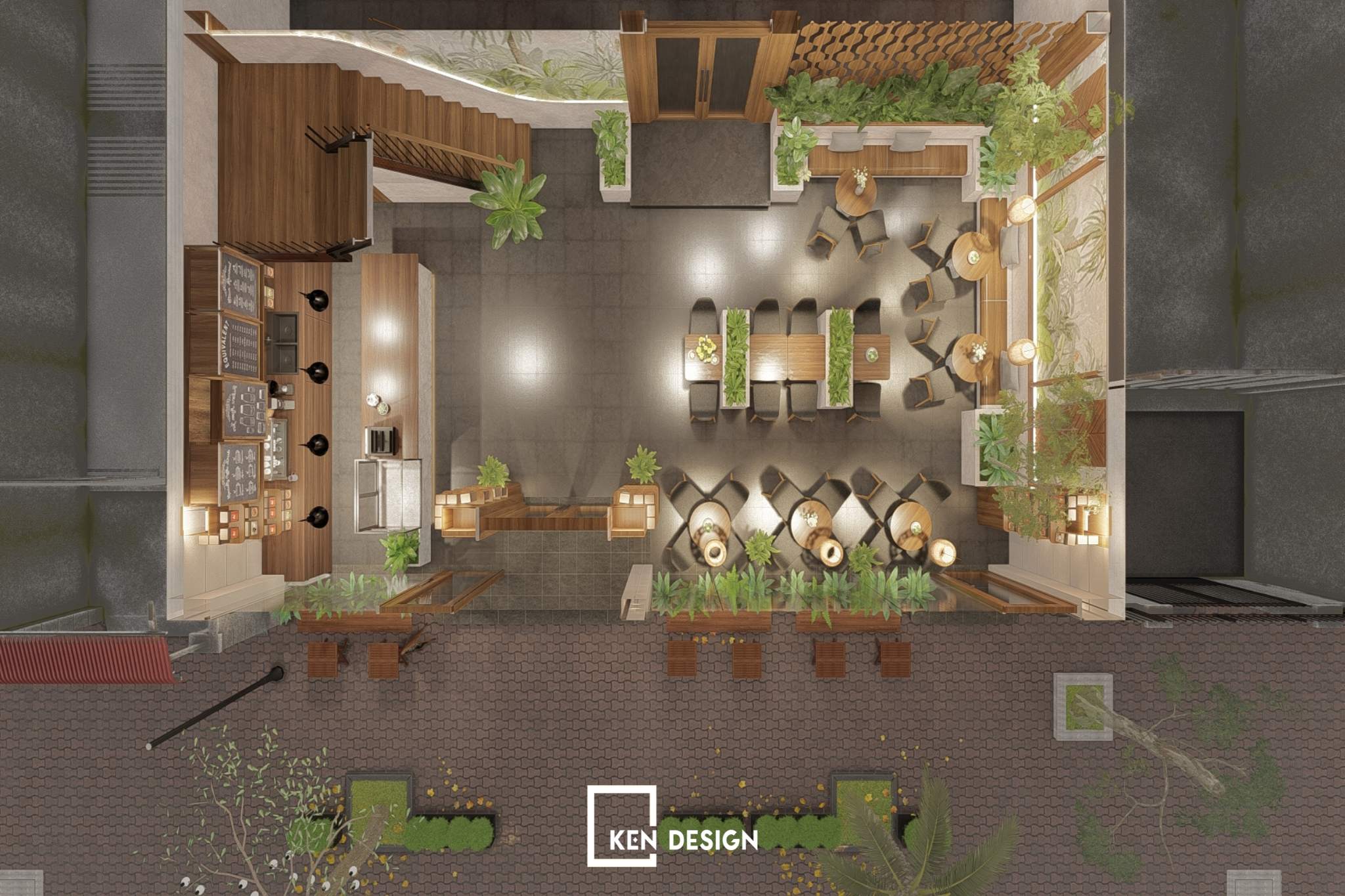 Designing a restaurant and cafe complex