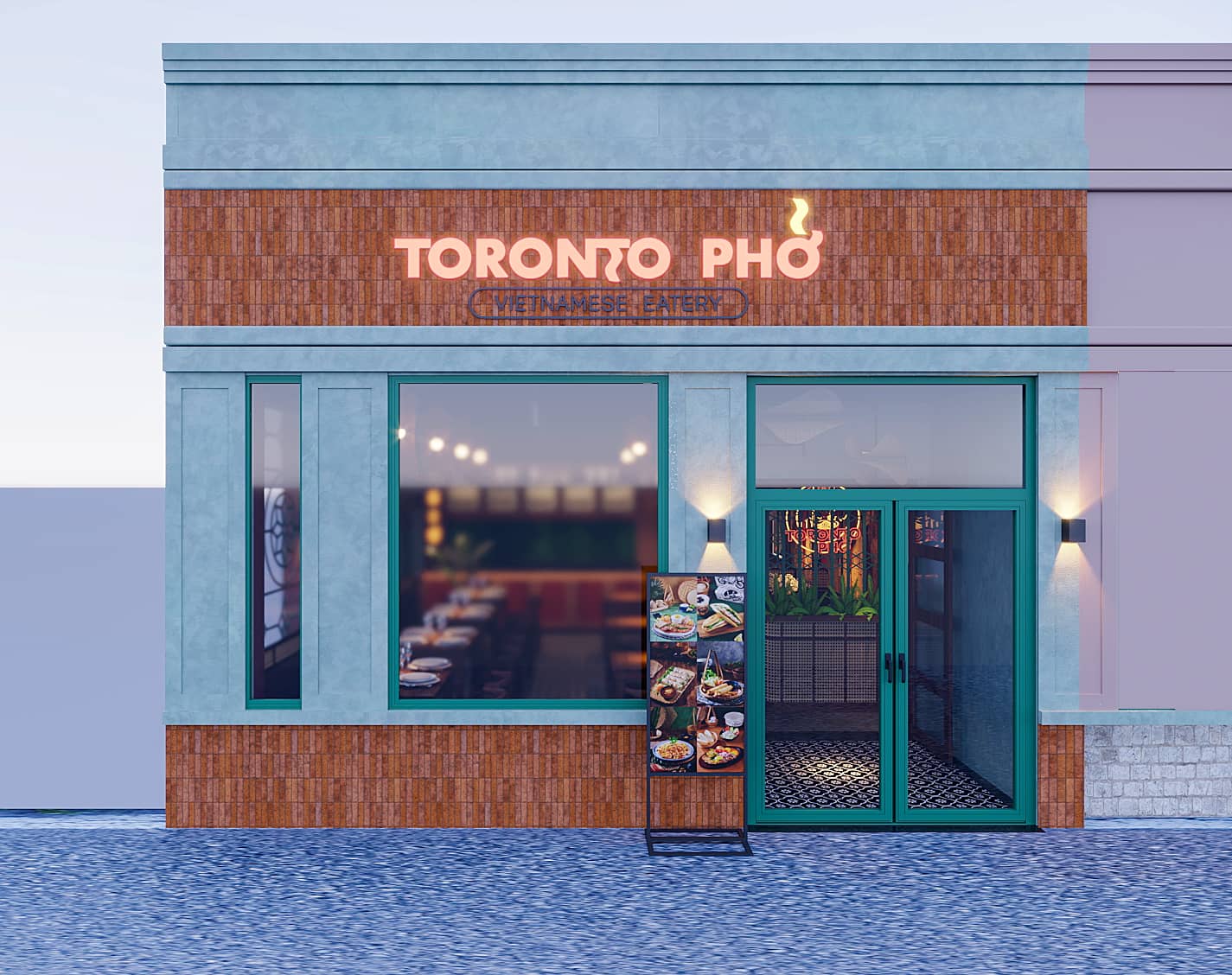 Pho Toronto Restaurant's design in Canada : Recreating the Ancient Vietnamese Space in the Heart of