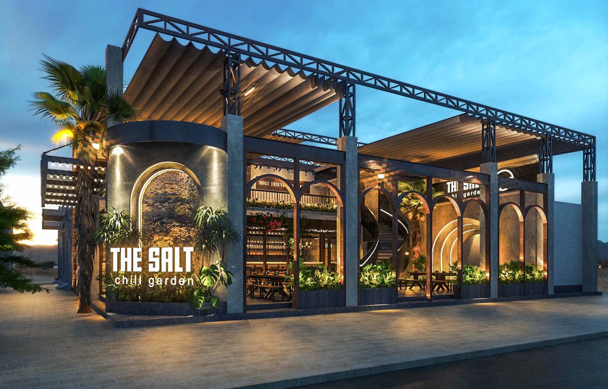 The Salt Chill Garden Restaurant Design