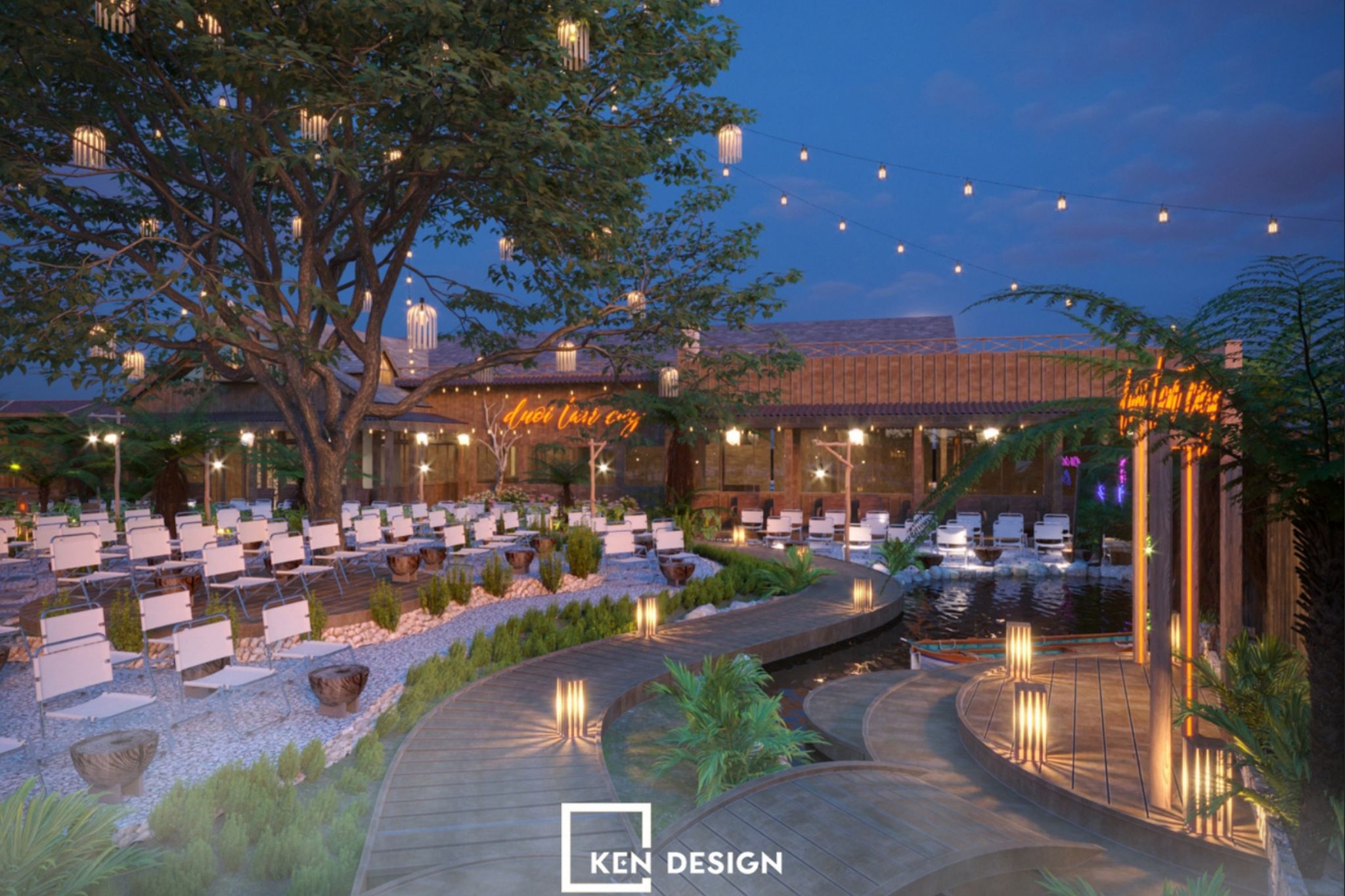 Under The Trees Café Design – A Relaxing Garden Retreat in the Heart of Van Quan