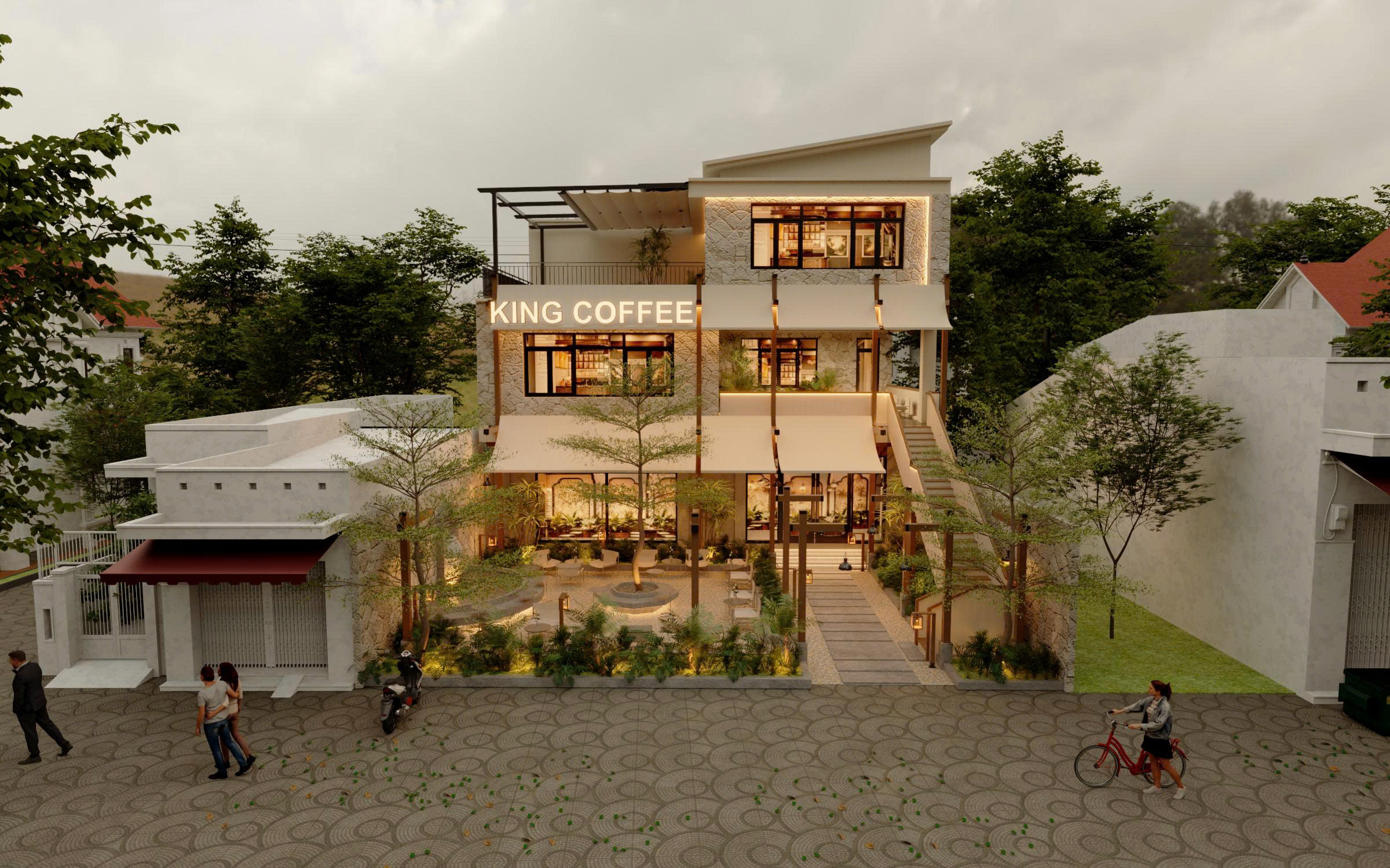 King Coffee Hai Phong: A Tropical–Industrial Café with Asian Soul