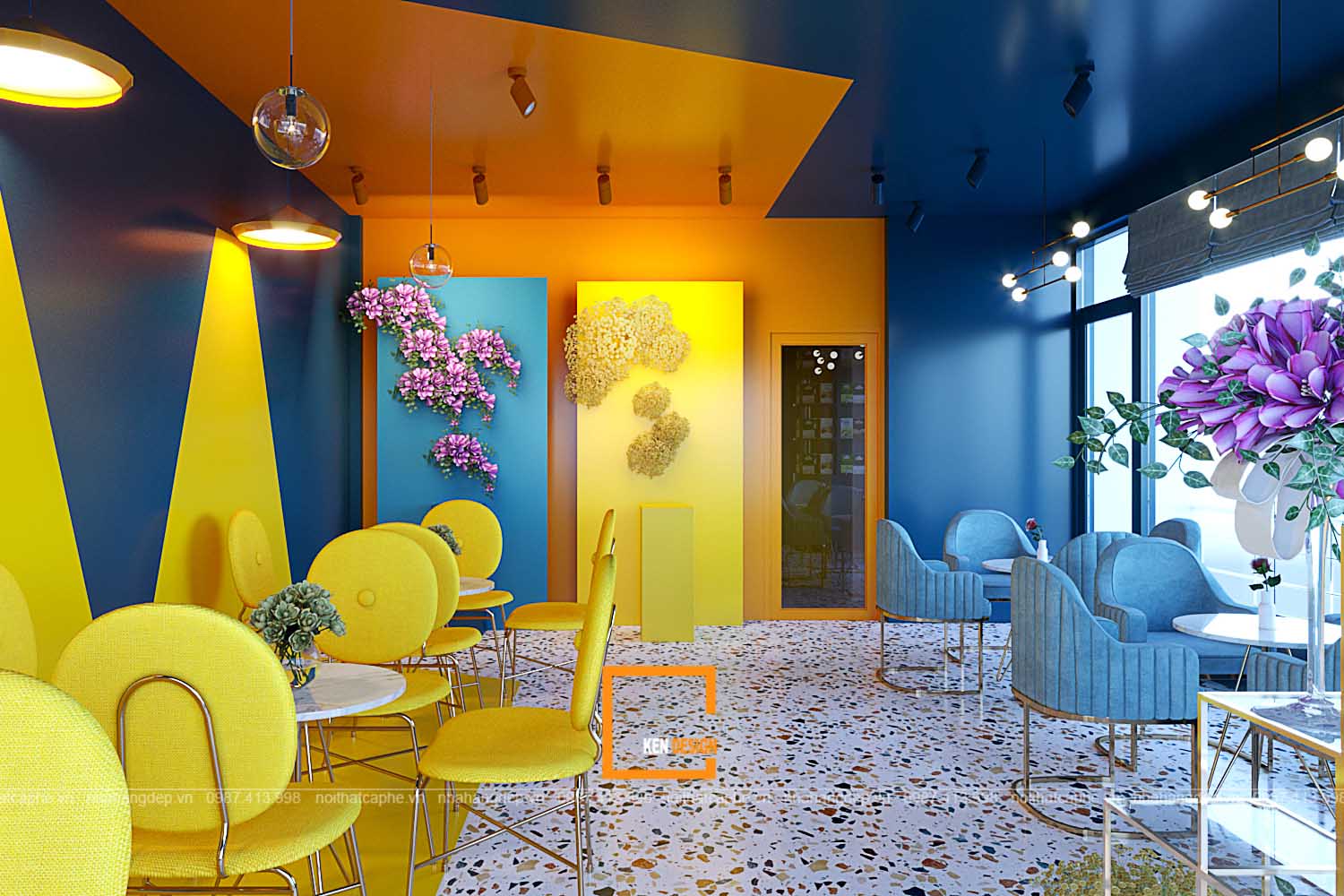 Blooms Tea and Flower shop Design 