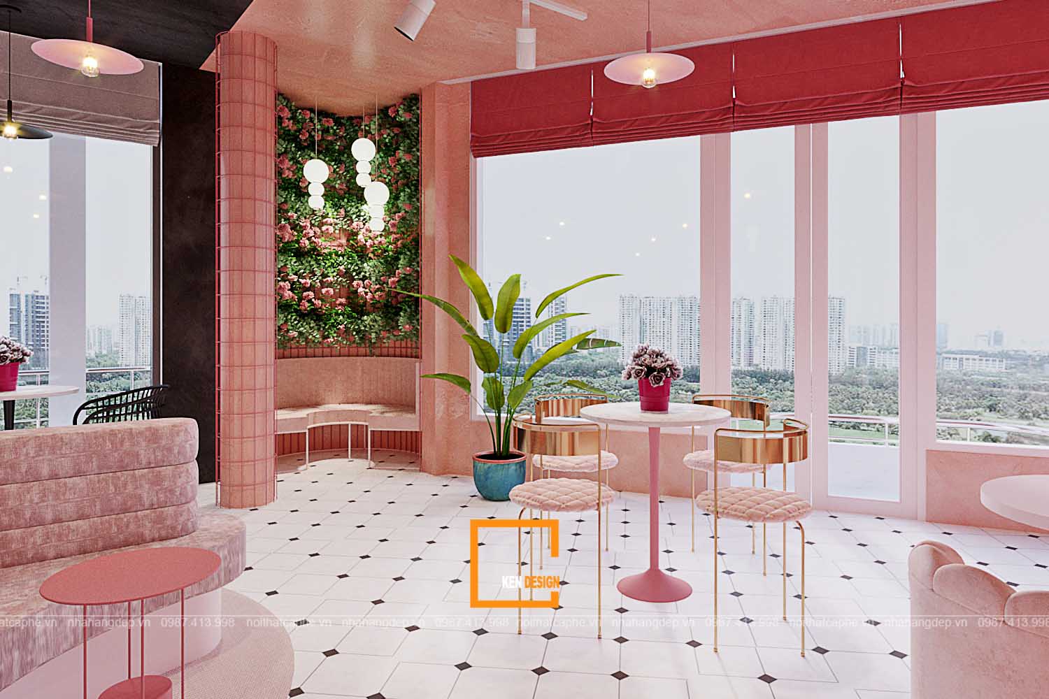 Blooms Tea and Flower shop Design 