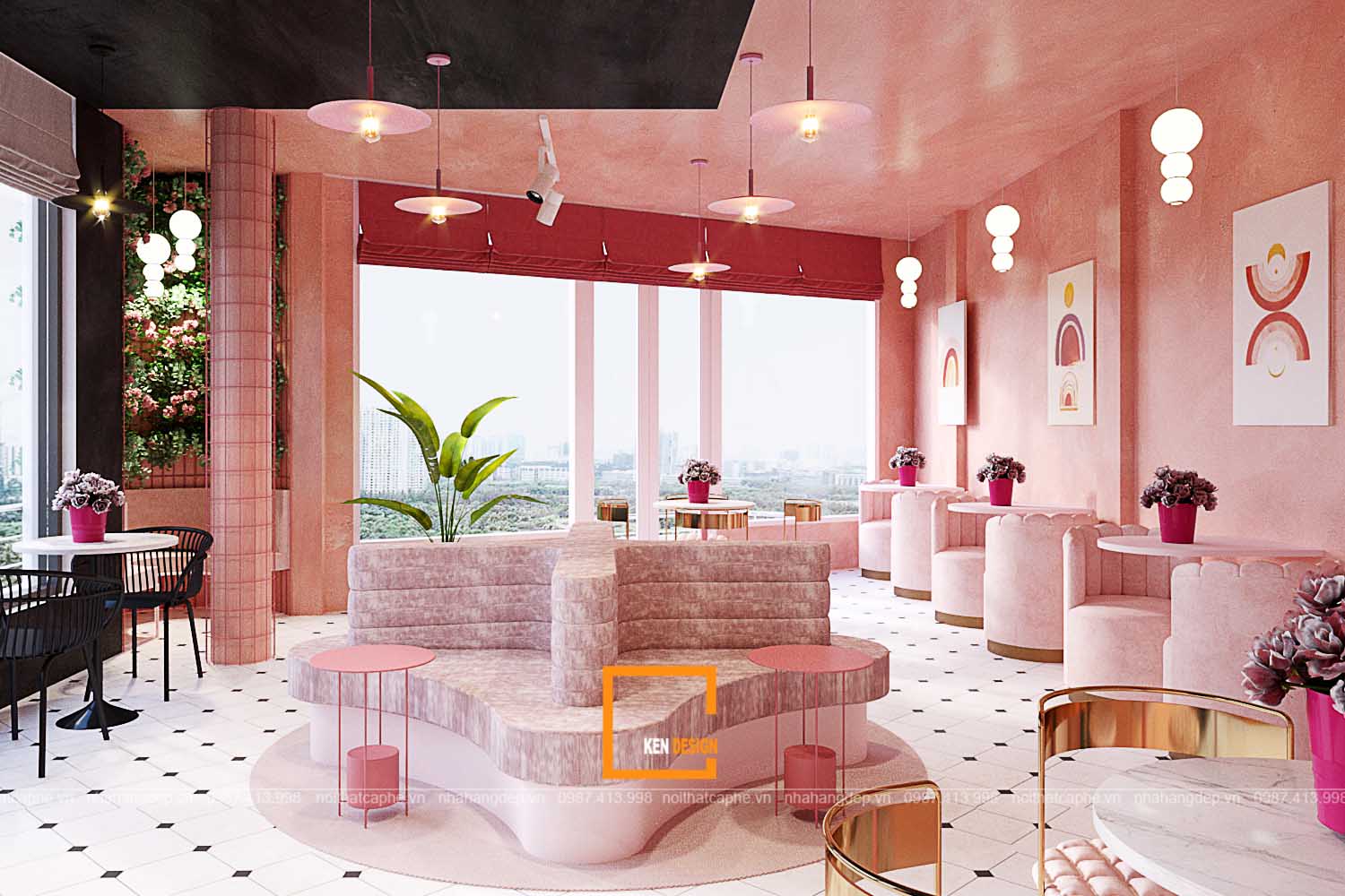 Blooms Tea and Flower shop Design 