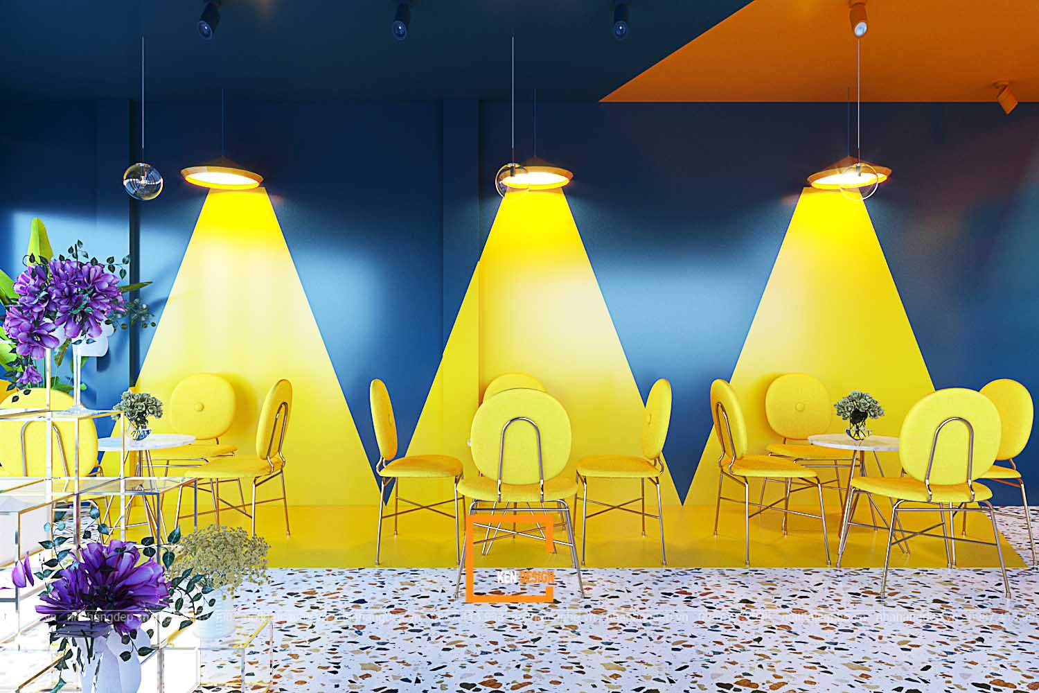 Blooms Tea and Flower shop Design 