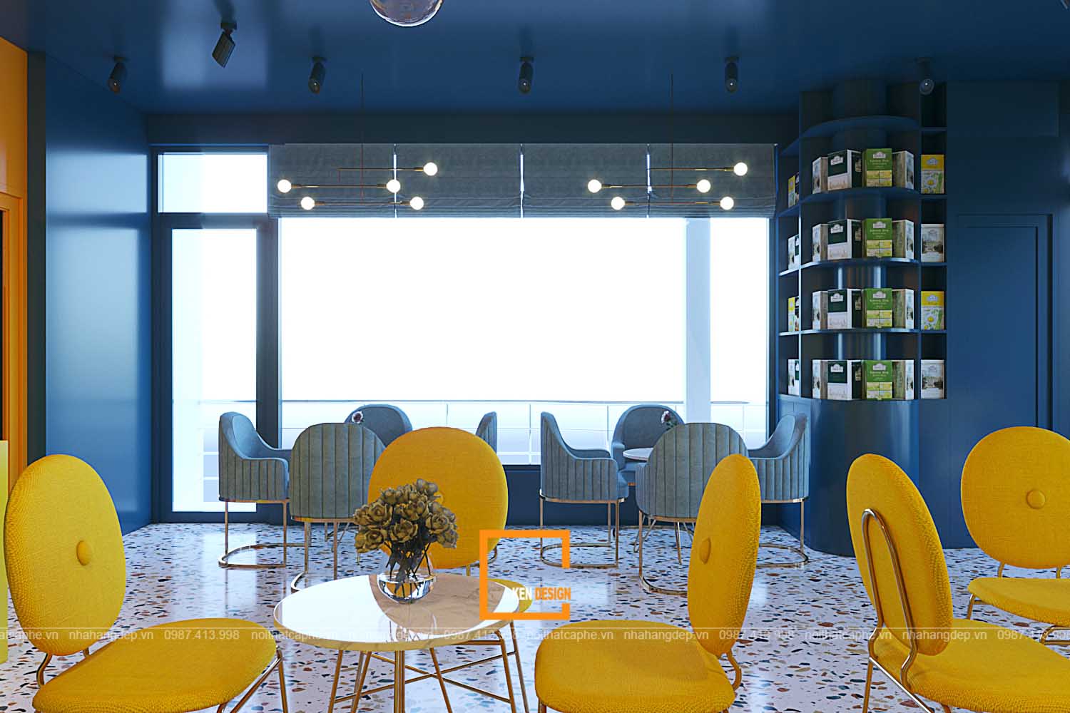 Blooms Tea and Flower shop Design 