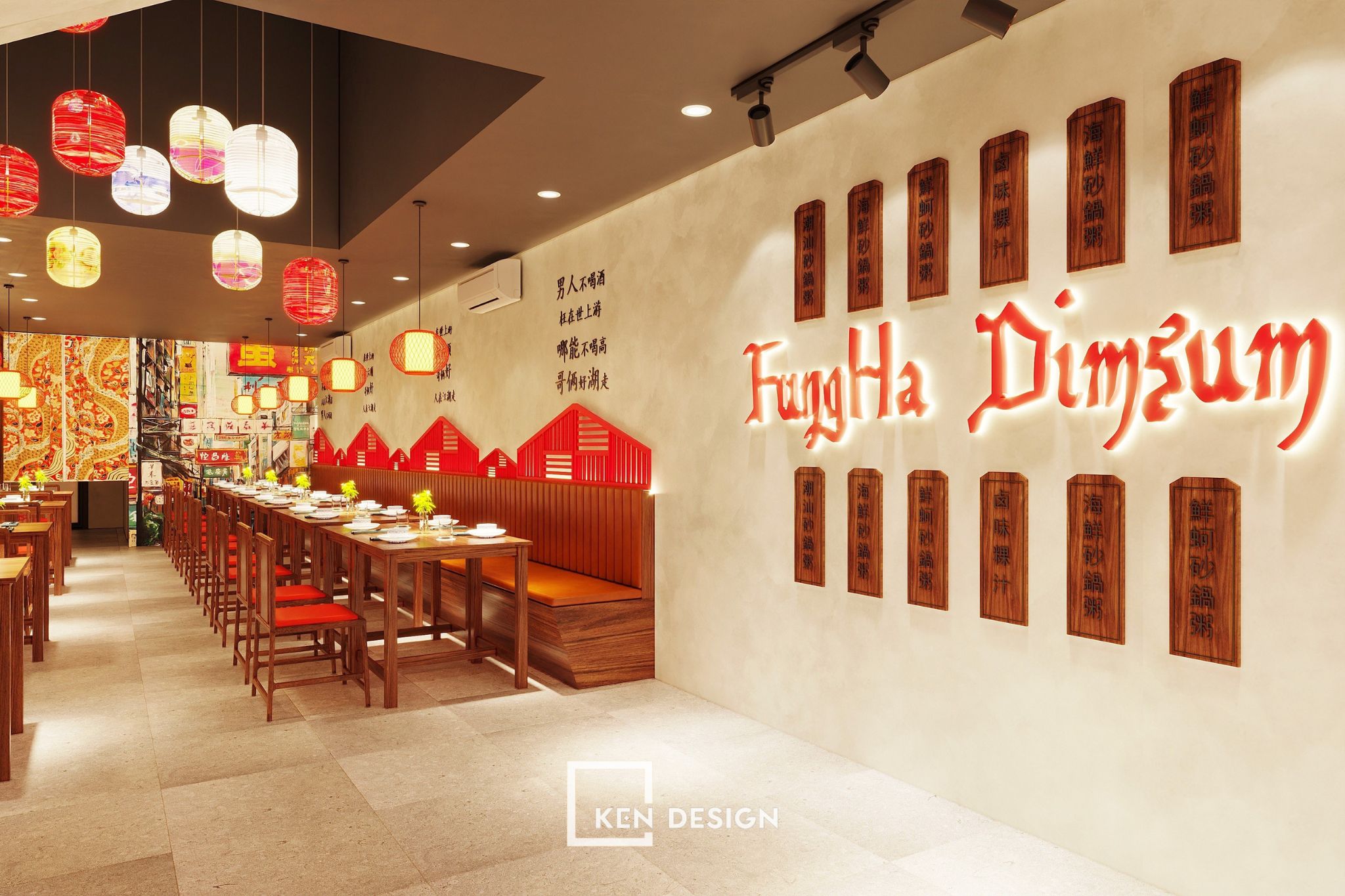 Chinese restaurant designs in Vietnam