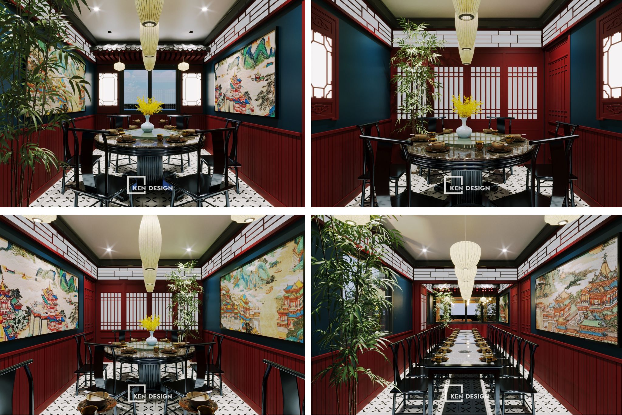 Chinese restaurant designs in Vietnam