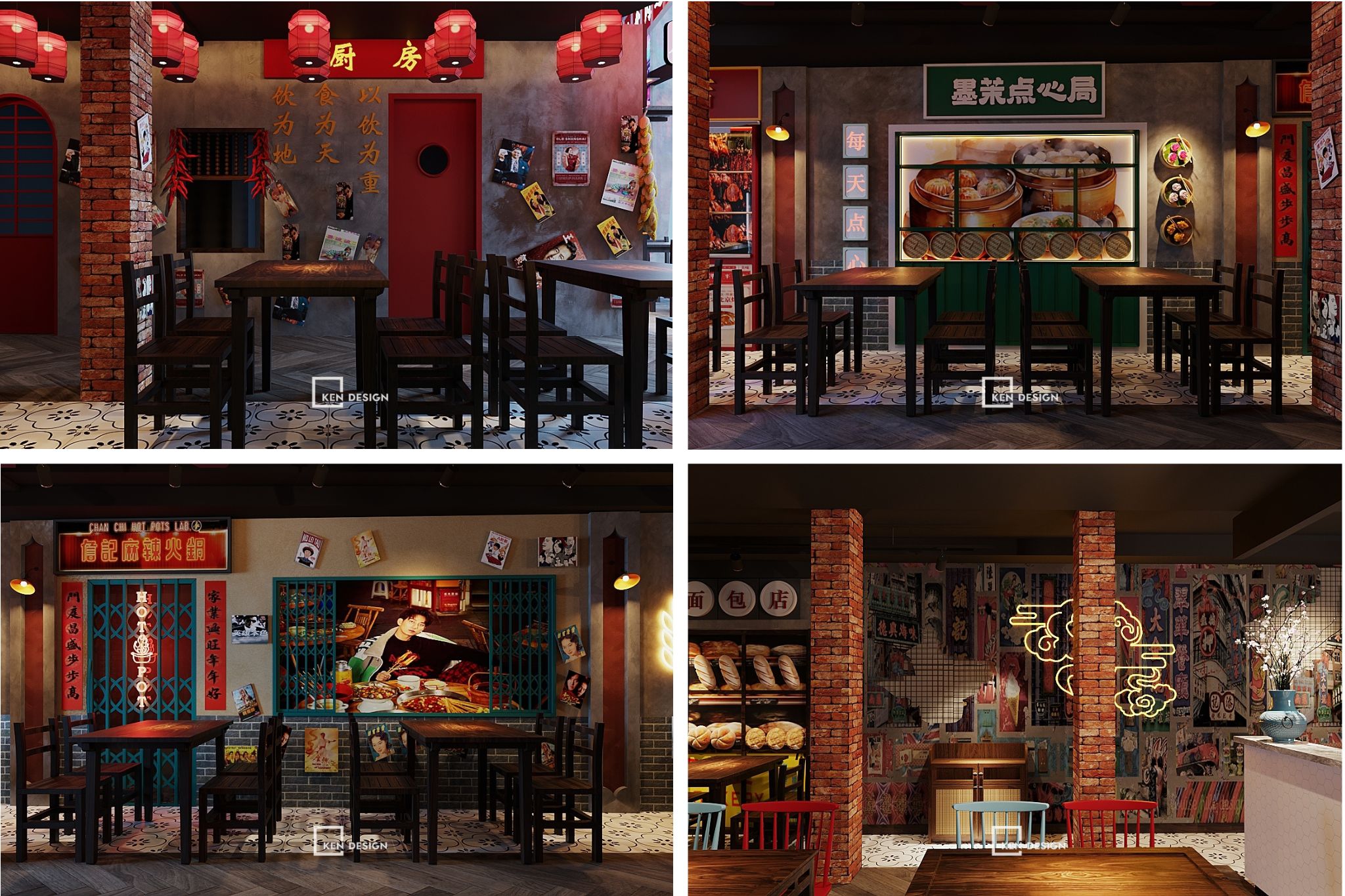 Chinese restaurant designs in Vietnam