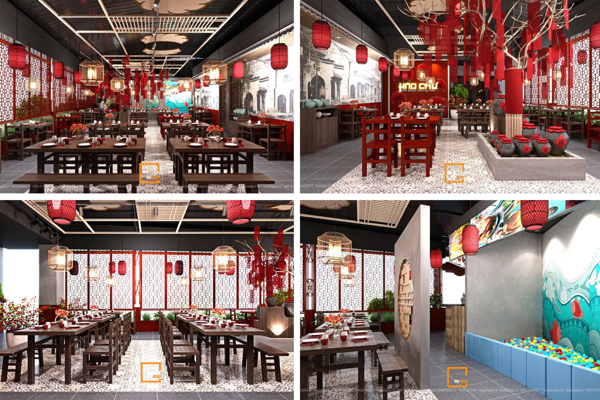 Chinese restaurant designs in Vietnam