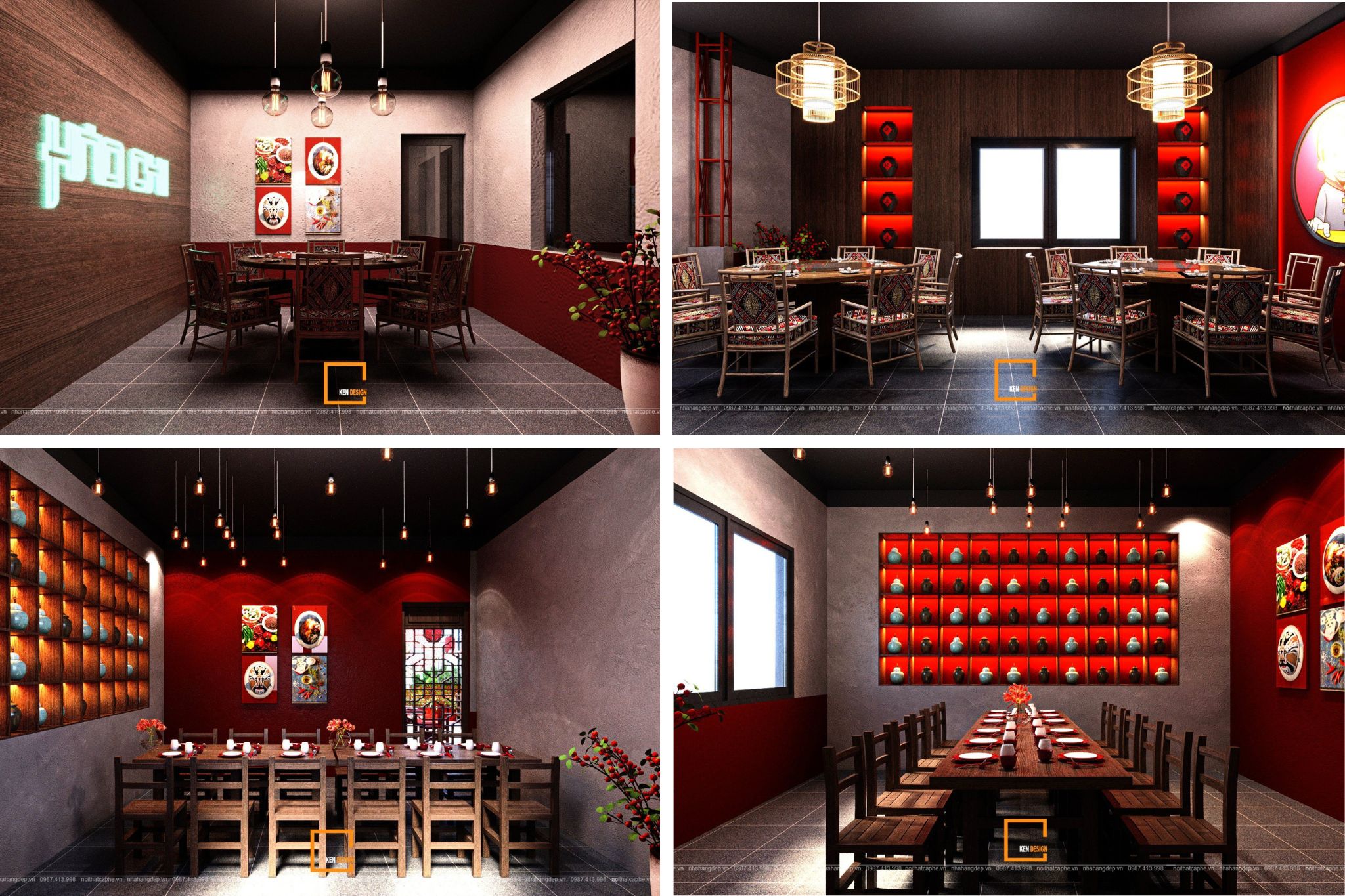 Chinese restaurant designs in Vietnam