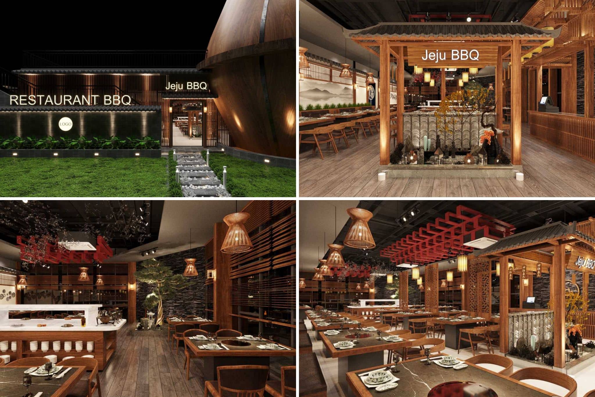 Korean restaurant designs in Vietnam