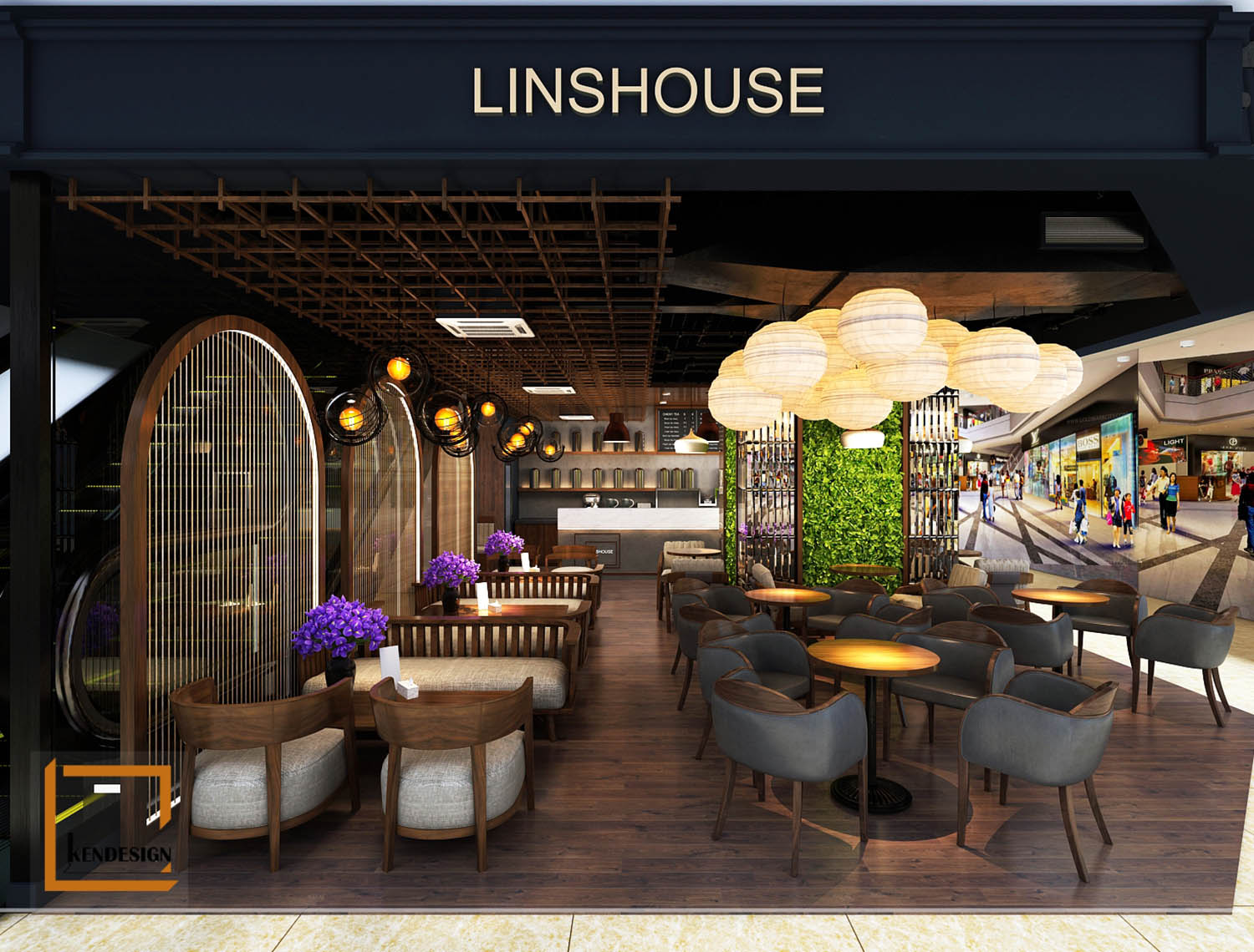Lins House milk tea shop design 