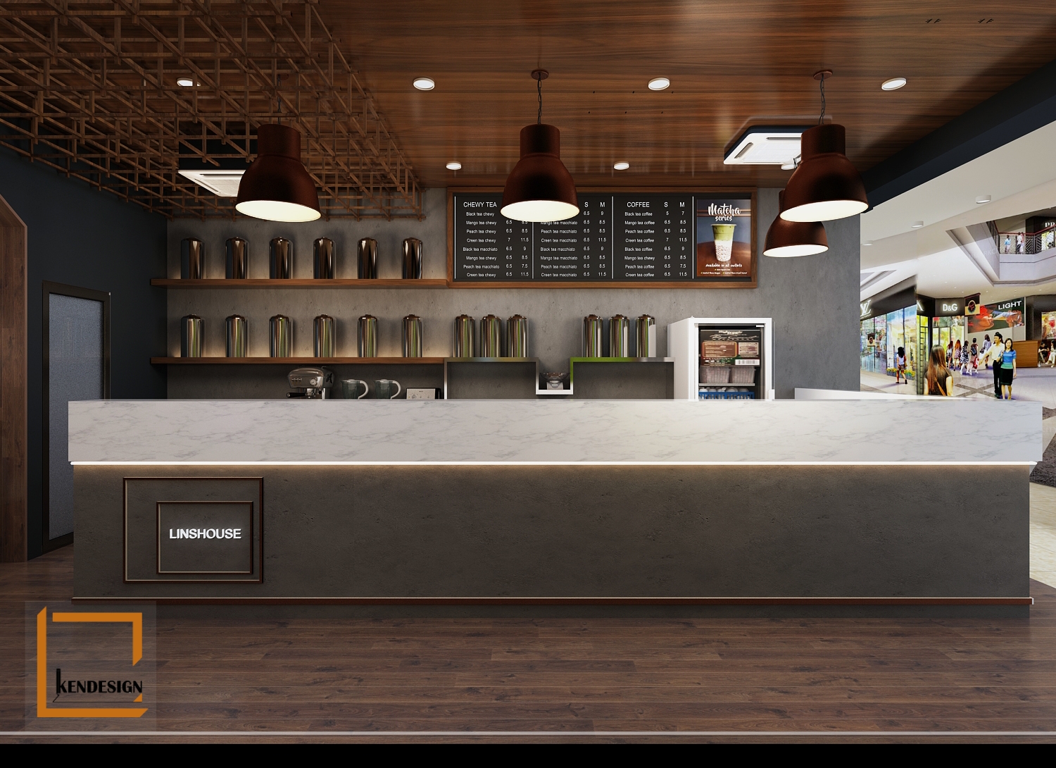 Lins House milk tea shop design 