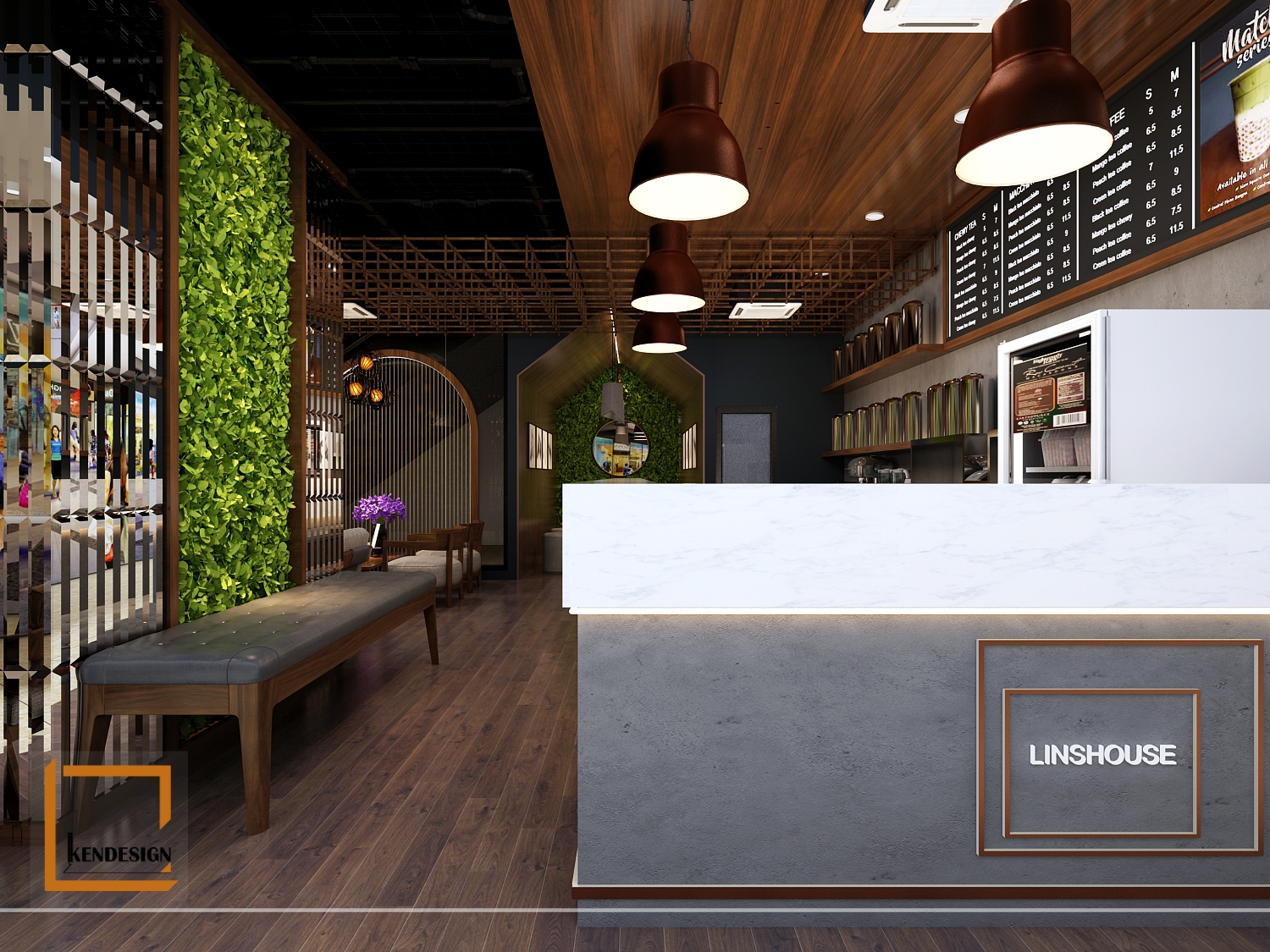Lins House milk tea shop design 