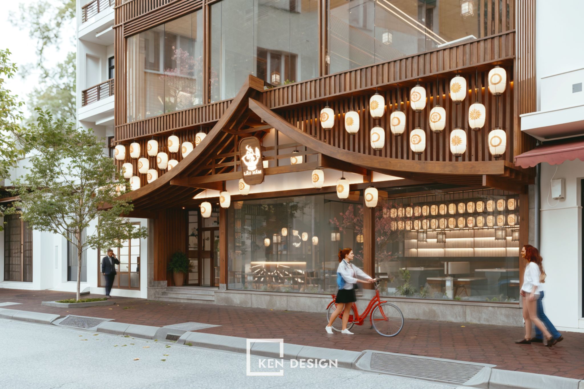The design of the Okita Mushroom Hotpot Restaurant