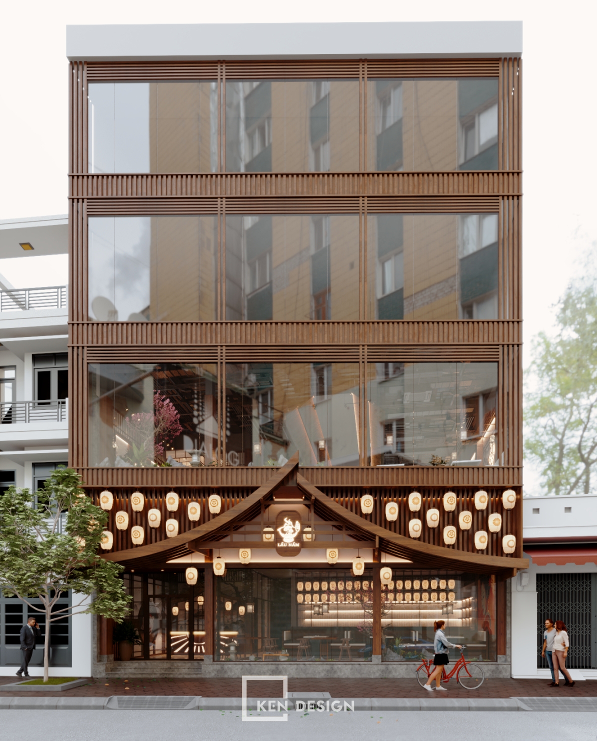 The design of the Okita Mushroom Hotpot Restaurant