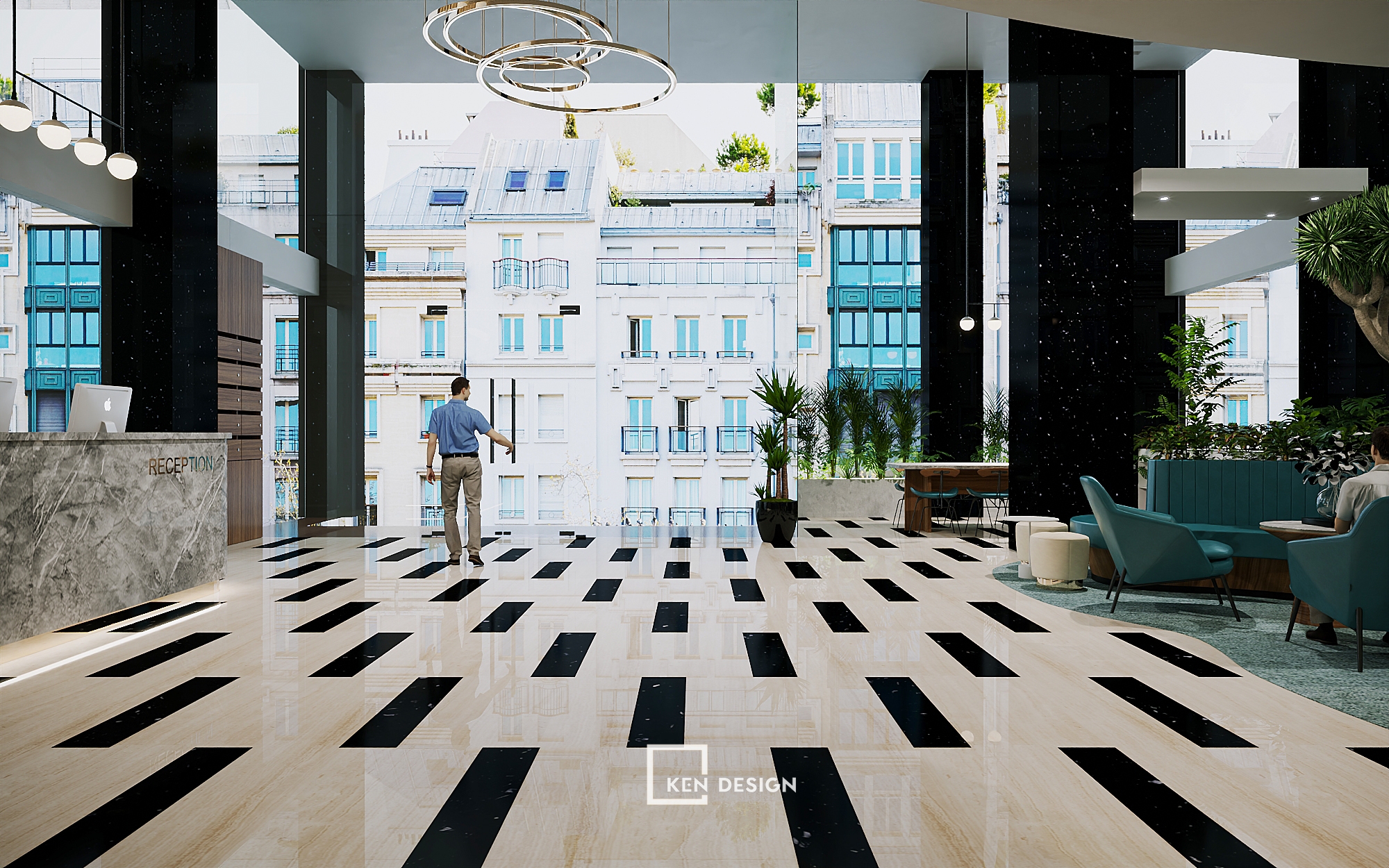 Bank Office Lobby Design in District 3