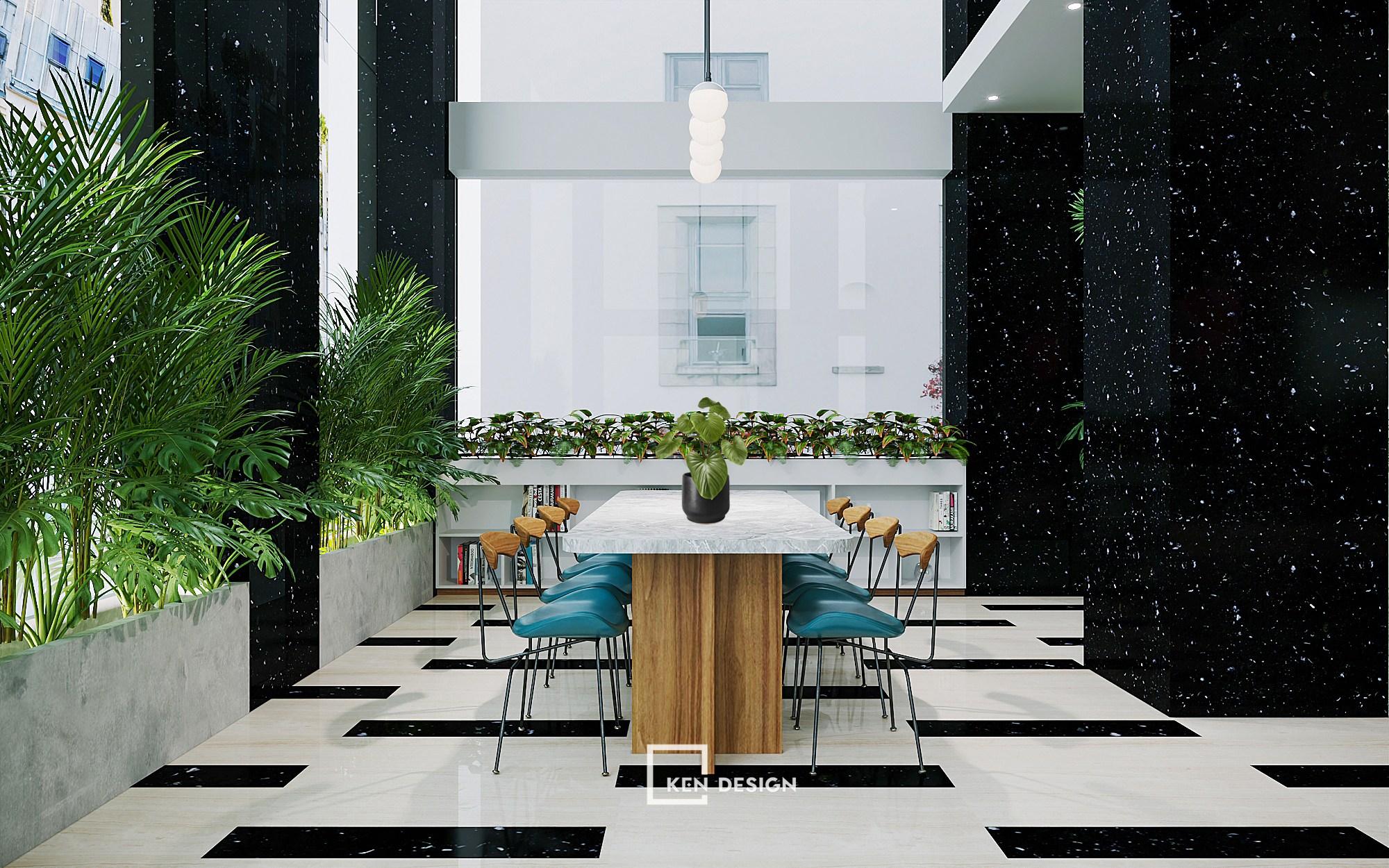 Bank Office Lobby Design in District 3
