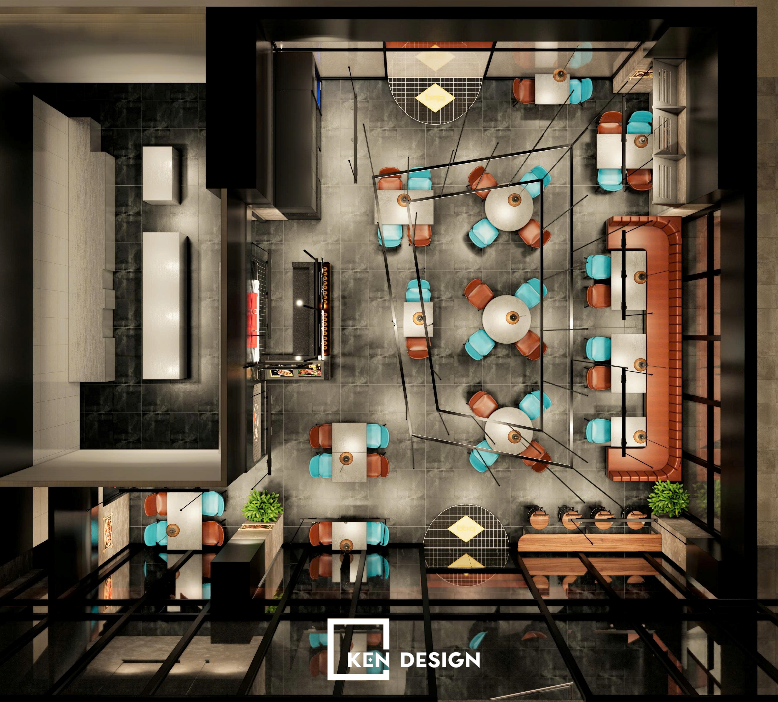 Korean BBQ CHICKEN Restaurant Design