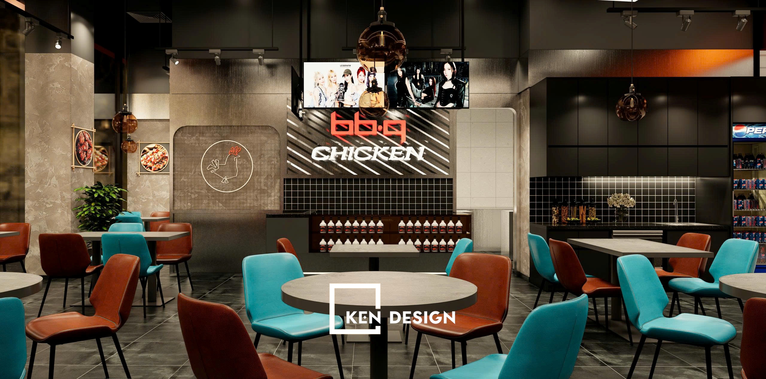 Korean BBQ CHICKEN Restaurant Design