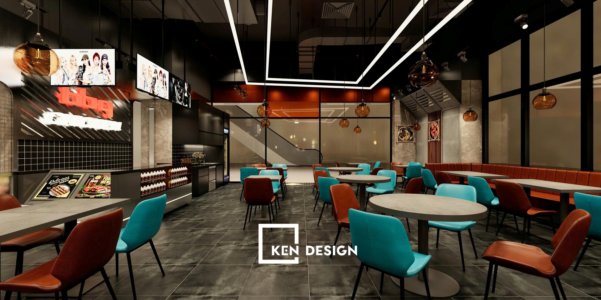 Korean BBQ CHICKEN Restaurant Design
