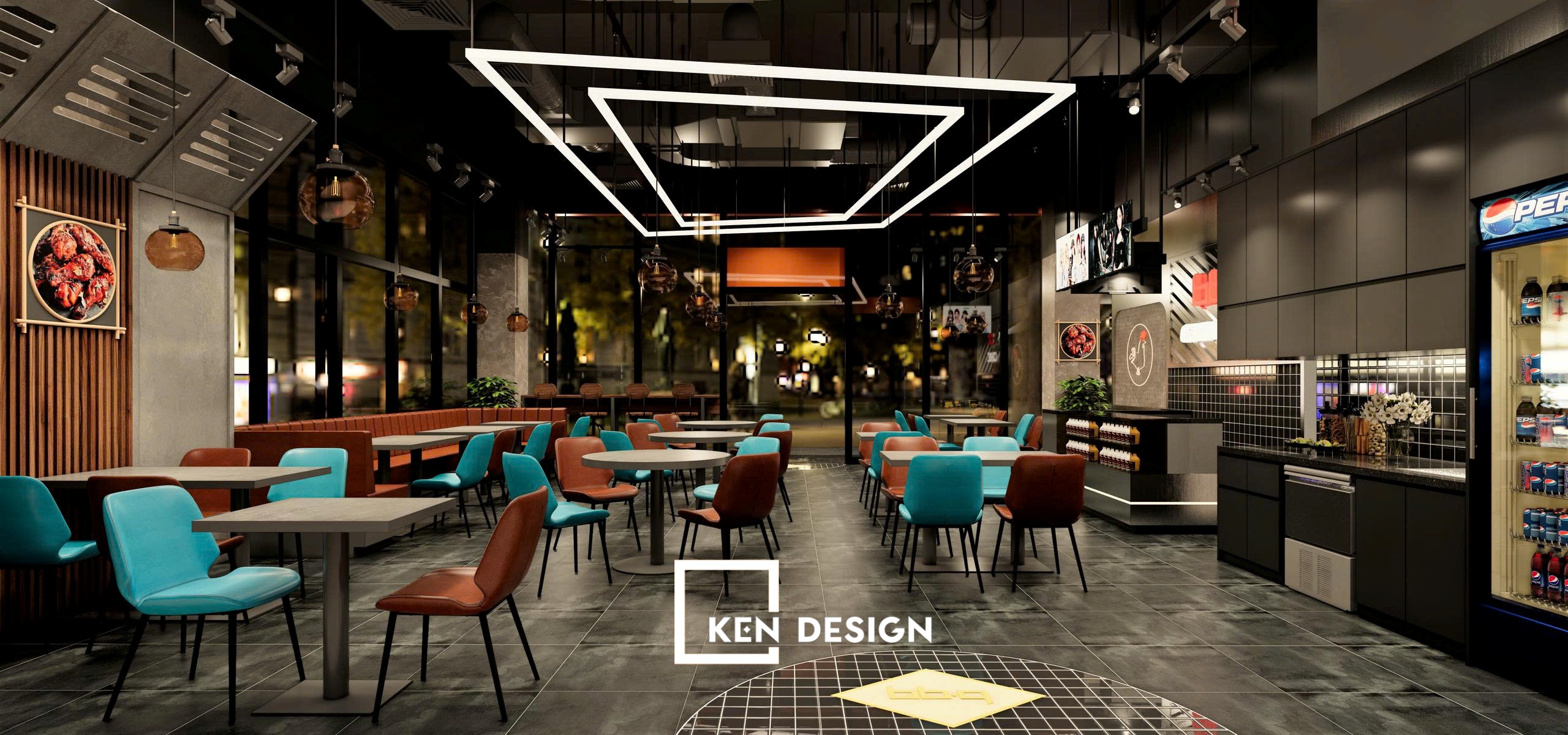 Korean BBQ CHICKEN Restaurant Design