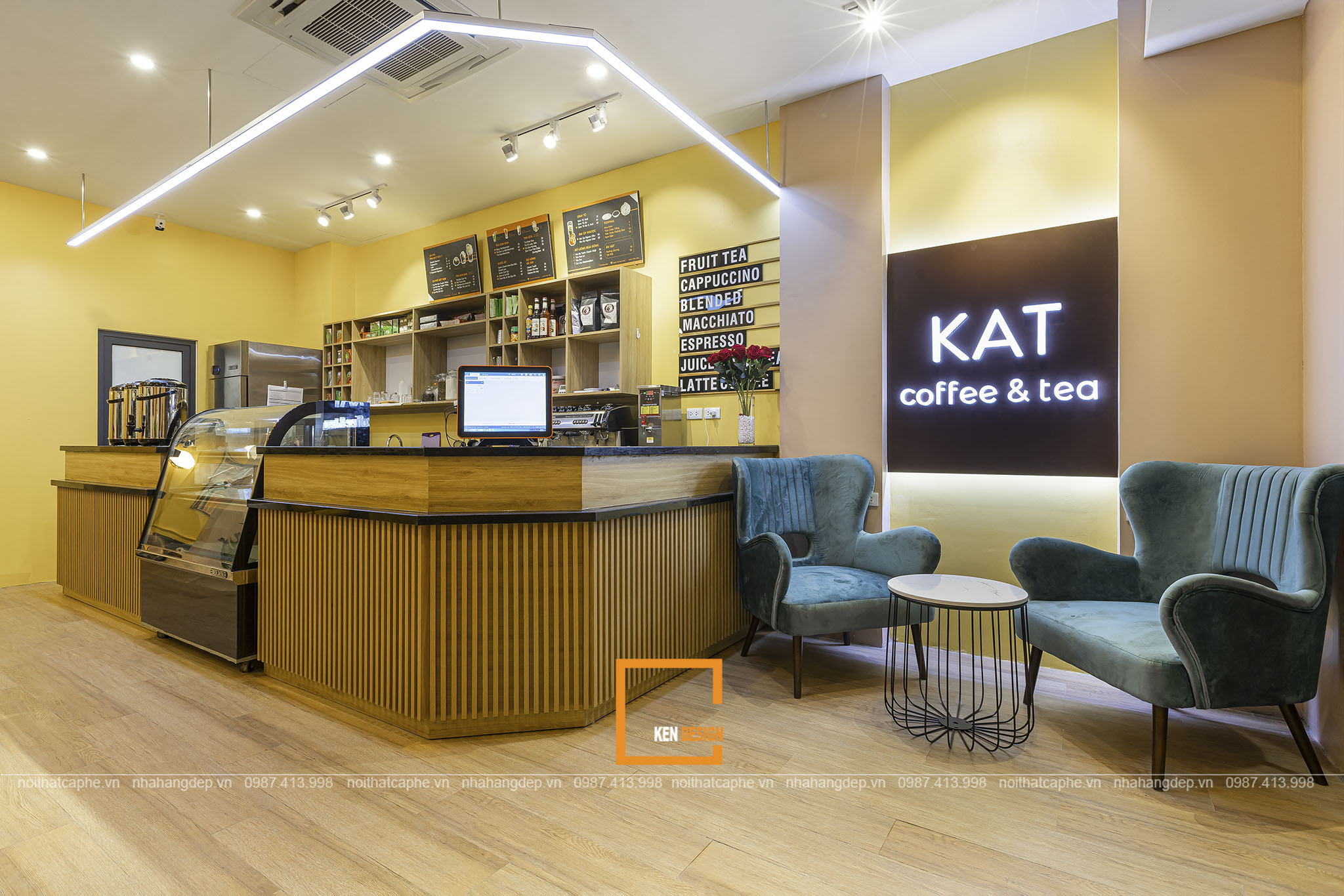 Construction of KAT Coffee Vincom Phu Tho - Modern and Youthful Style