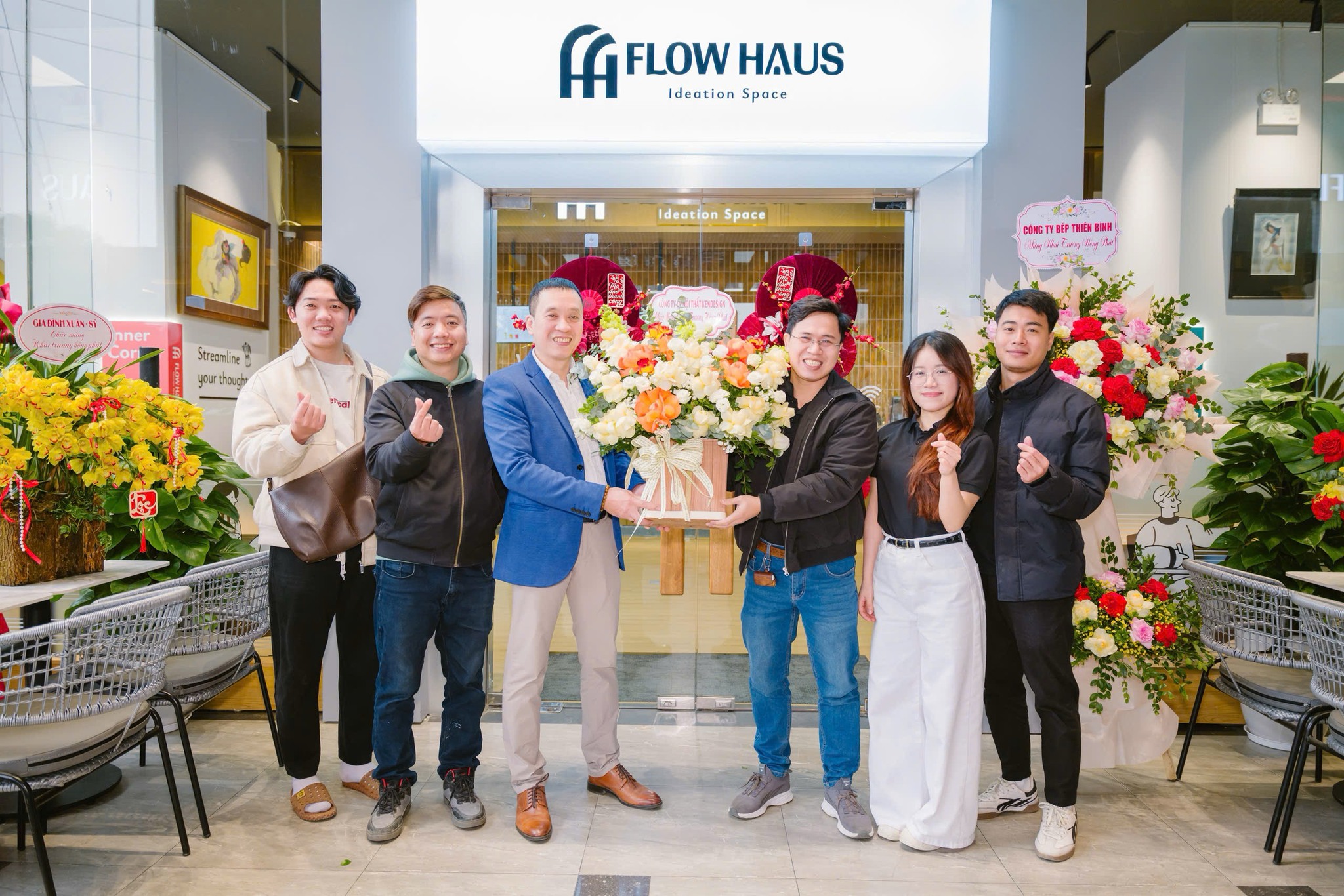 Construction of the Flow Haus Cafe Coworking in Hanoi, Vietnam