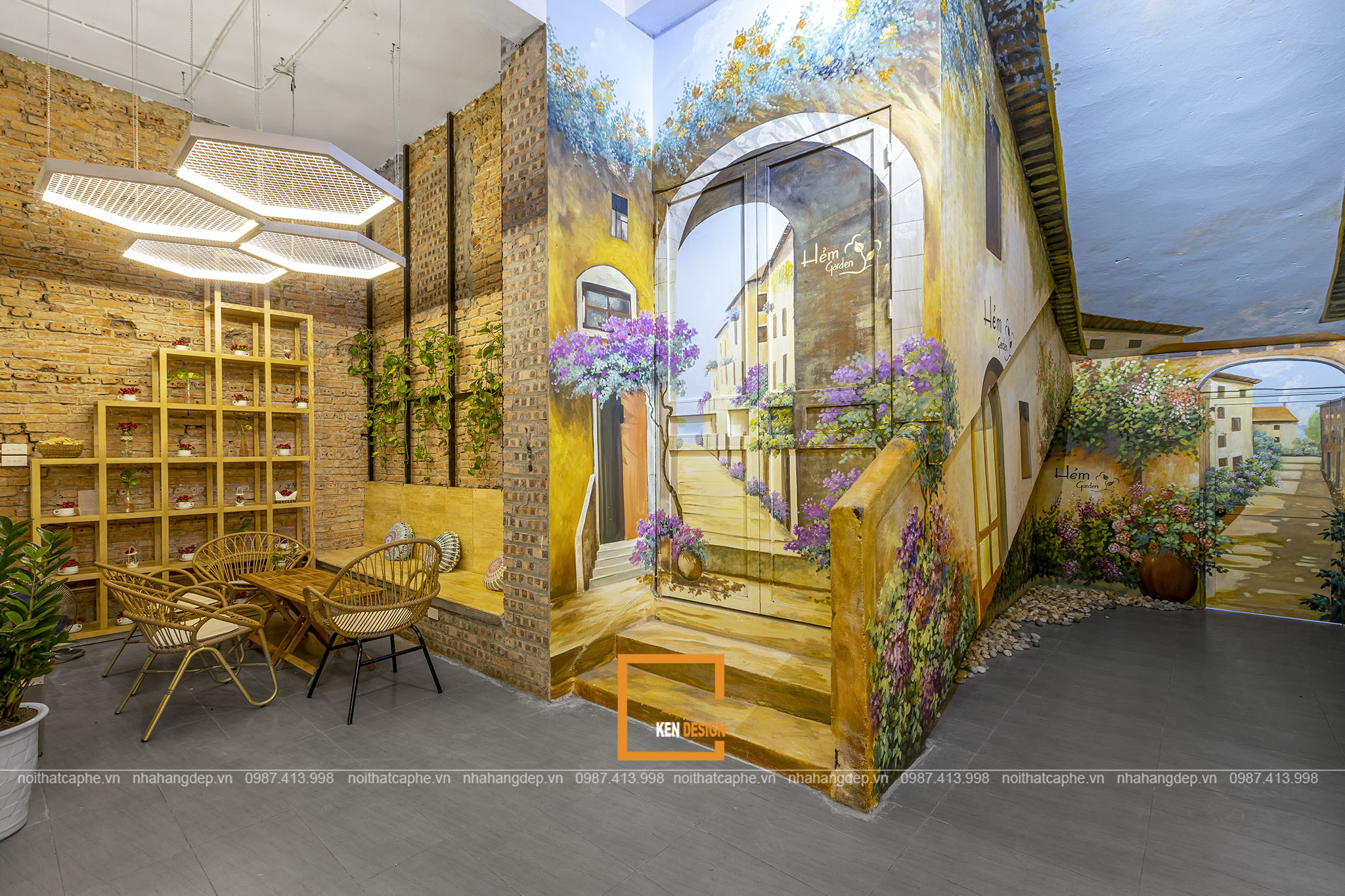 Design of Hem Garden Cafe - An ideal chill spot in the Capital