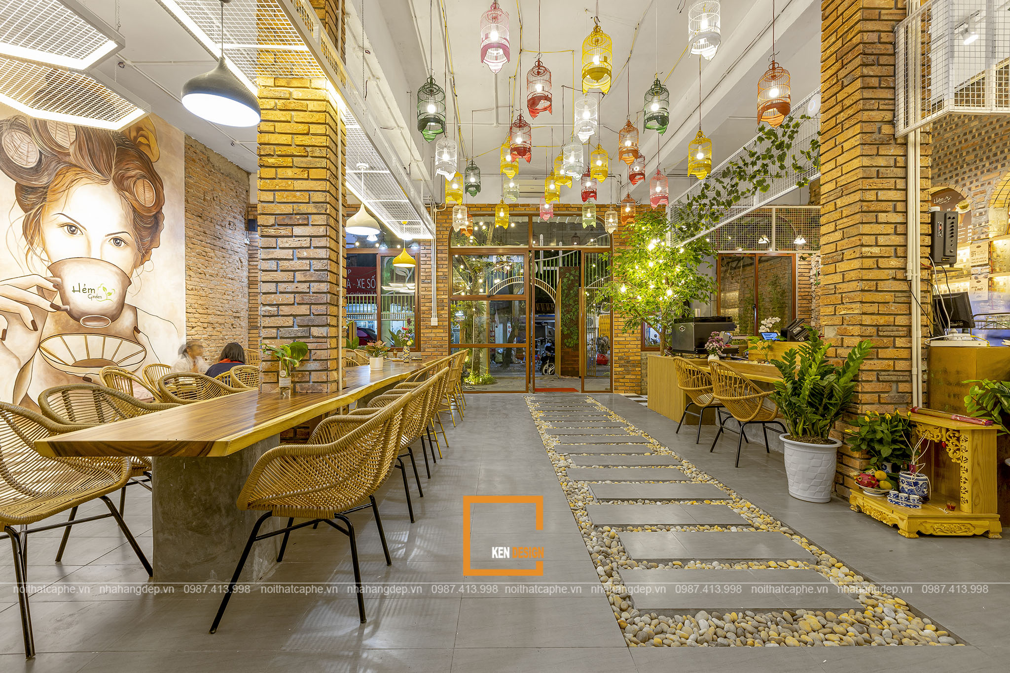 Design of Hem Garden Cafe - An ideal chill spot in the Capital