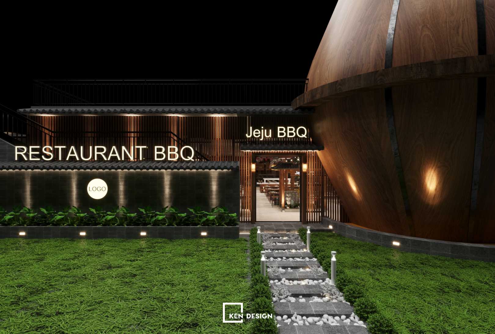 The BBQ restaurant design