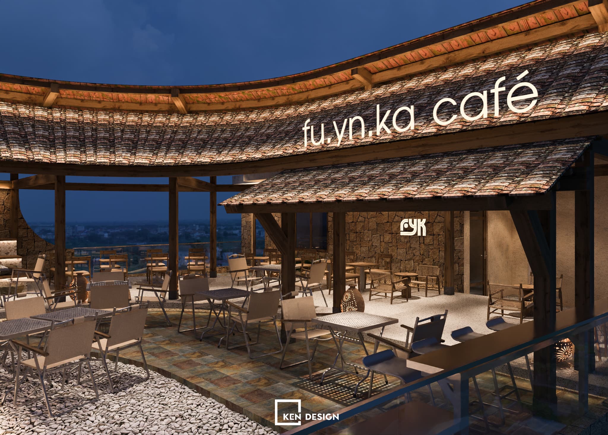 Design of Fu.yn.ka cafe in Phuc Yen, Vietnam