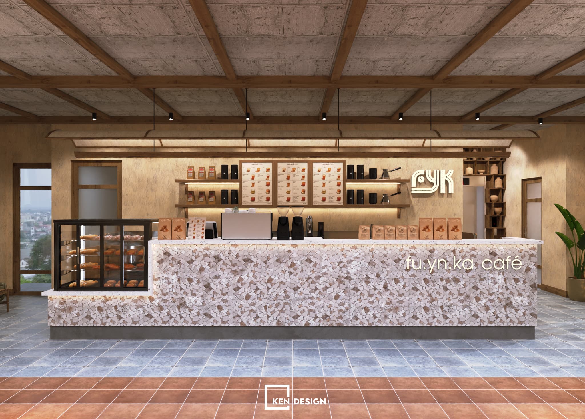 Design of Fu.yn.ka cafe in Phuc Yen, Vietnam