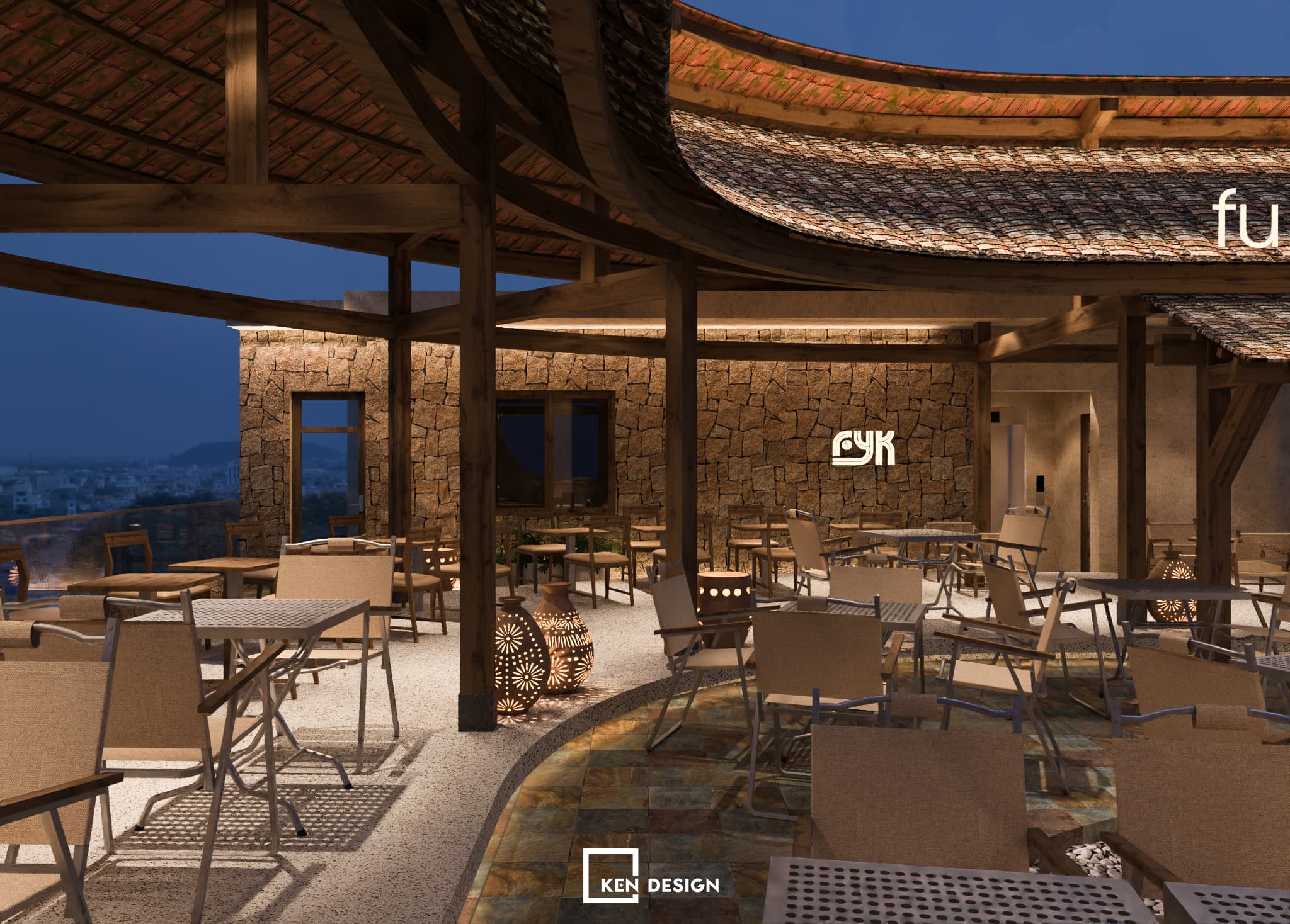 Design of Fu.yn.ka cafe in Phuc Yen, Vietnam