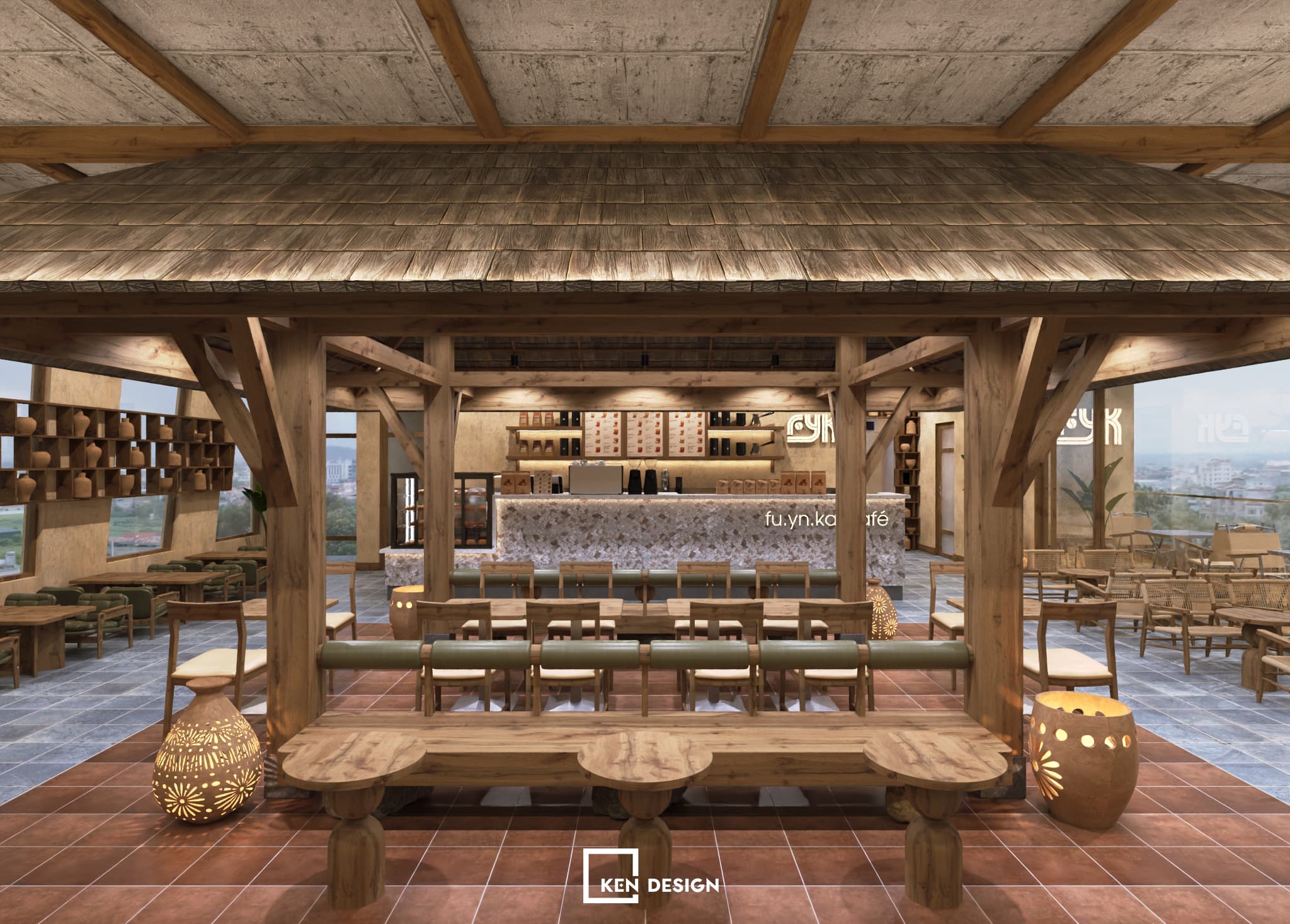 Design of Fu.yn.ka cafe in Phuc Yen, Vietnam