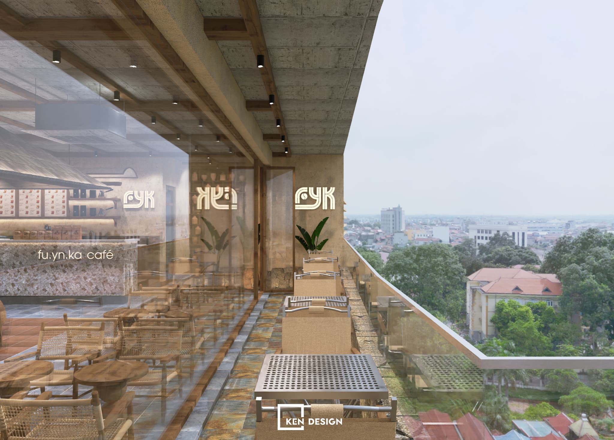 Design of Fu.yn.ka cafe in Phuc Yen, Vietnam