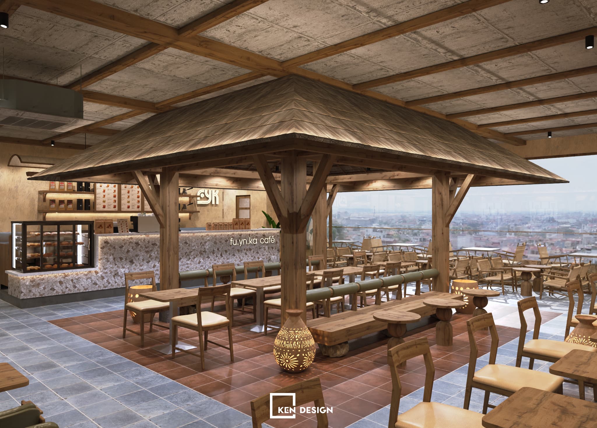 Design of Fu.yn.ka cafe in Phuc Yen, Vietnam