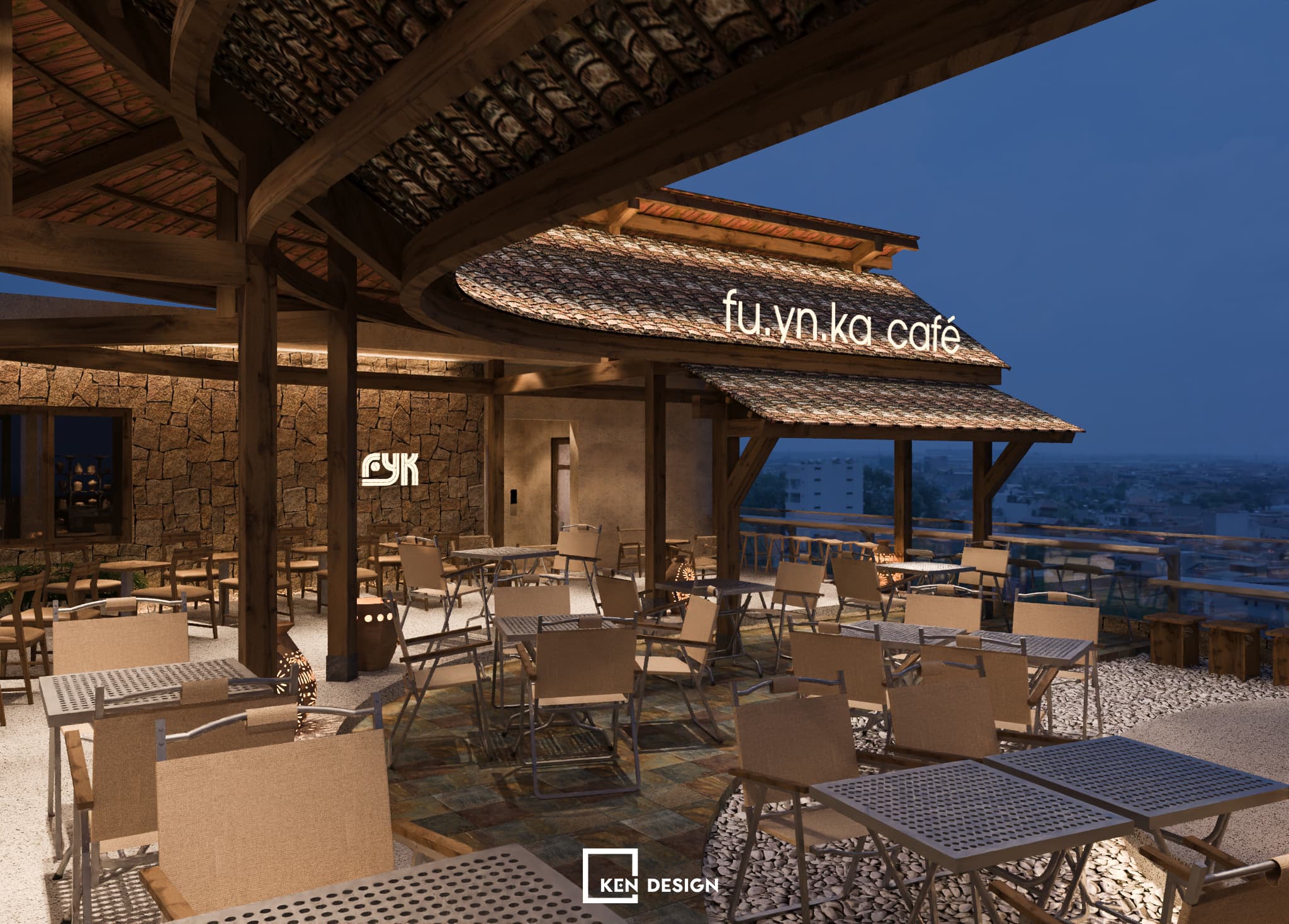 Design of Fu.yn.ka cafe in Phuc Yen, Vietnam
