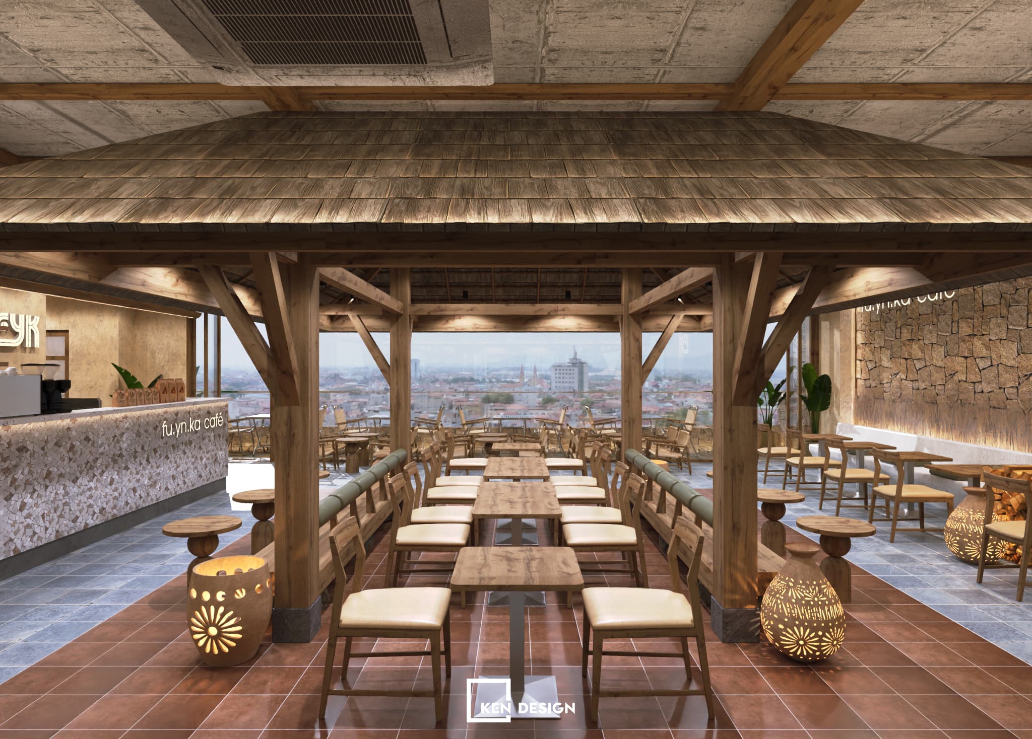 Design of Fu.yn.ka cafe in Phuc Yen, Vietnam