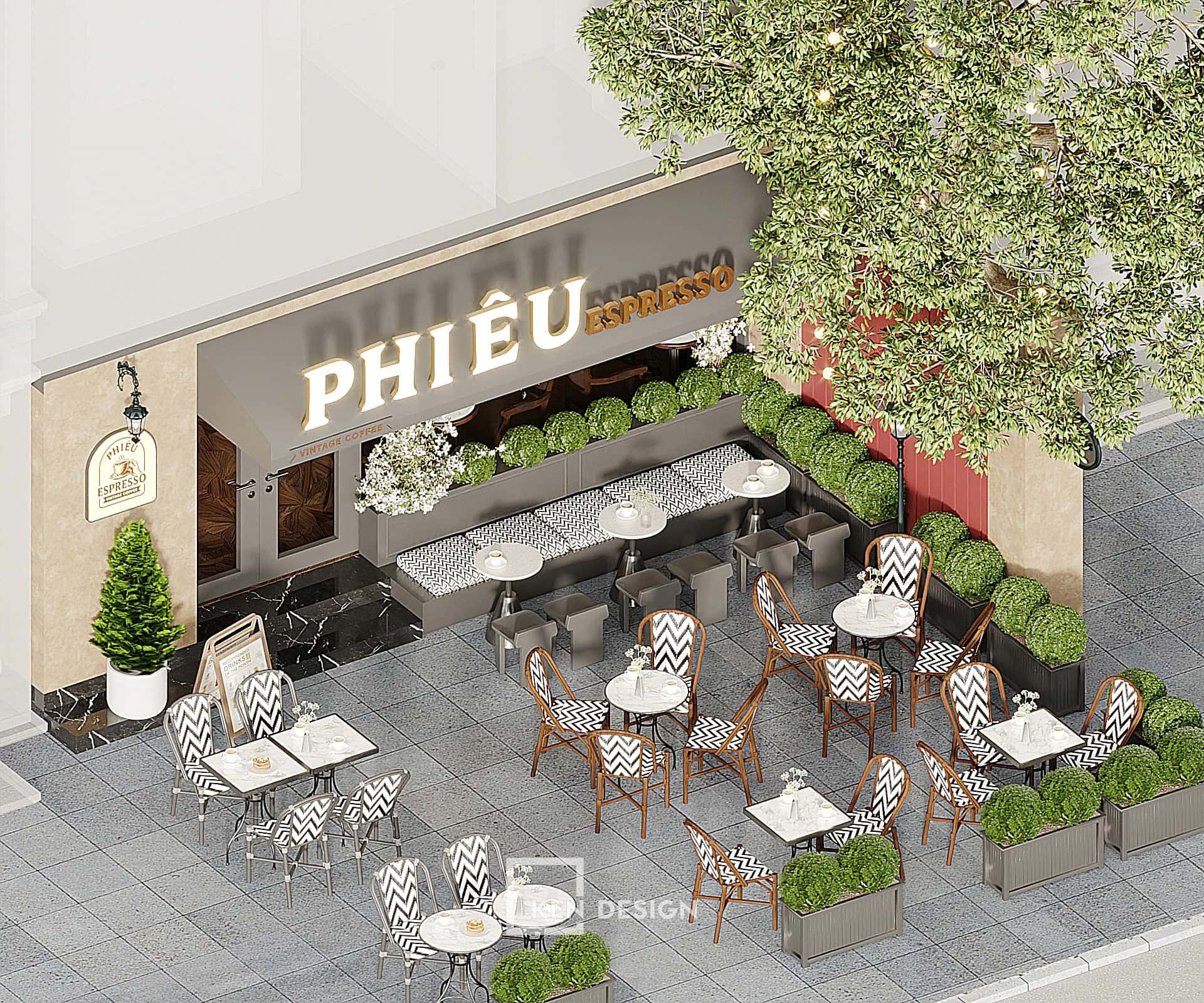 Design of Phieu Cafe in Hanoi, Vietnam