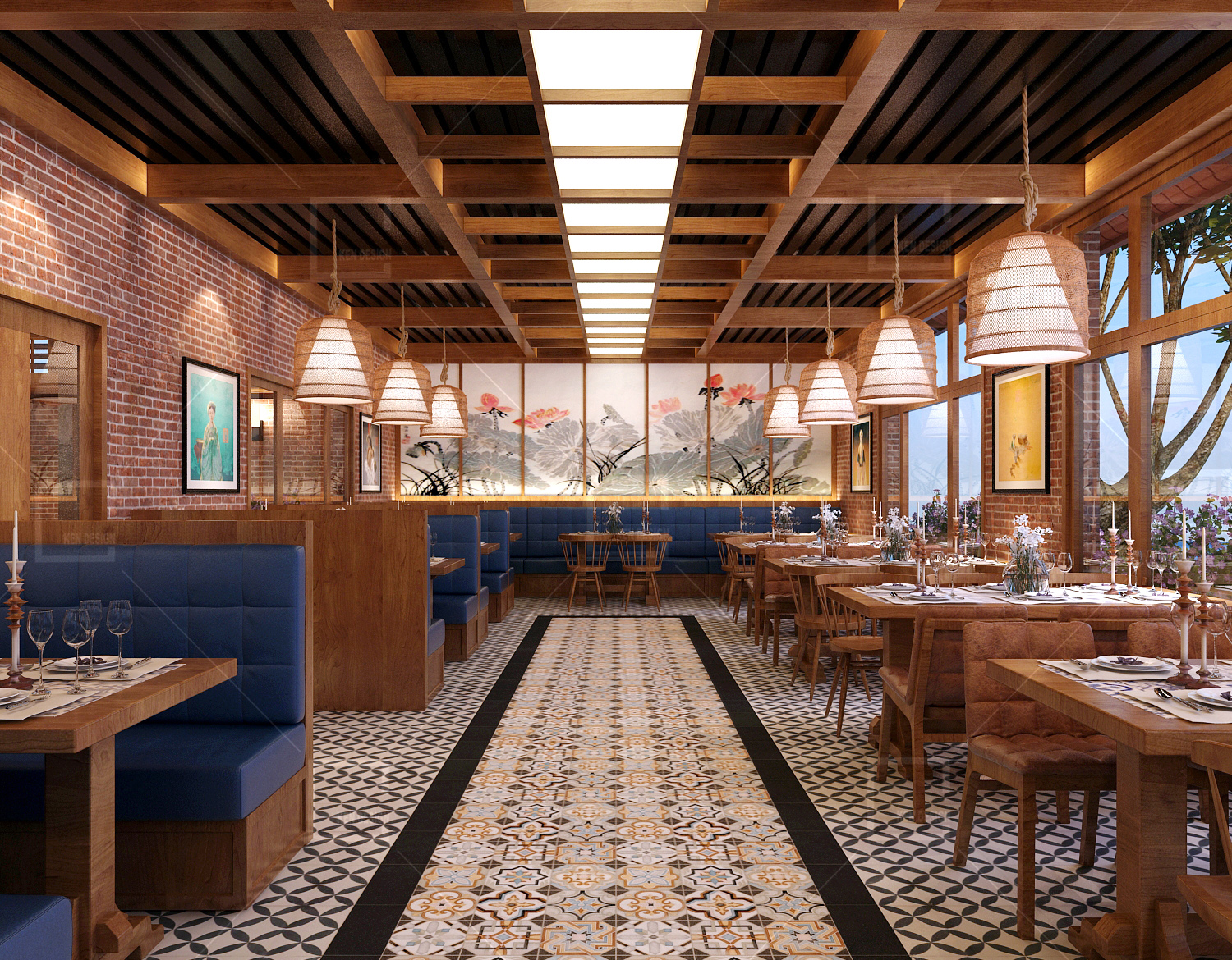  Design of Tay Bac Quan restaurant