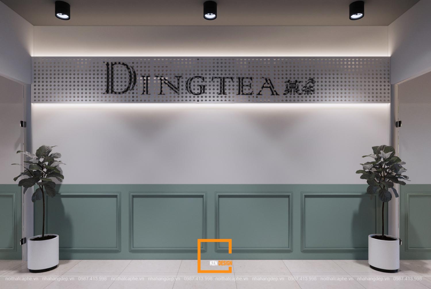 Ding Tea milk tea shop design in Ho Chi Minh