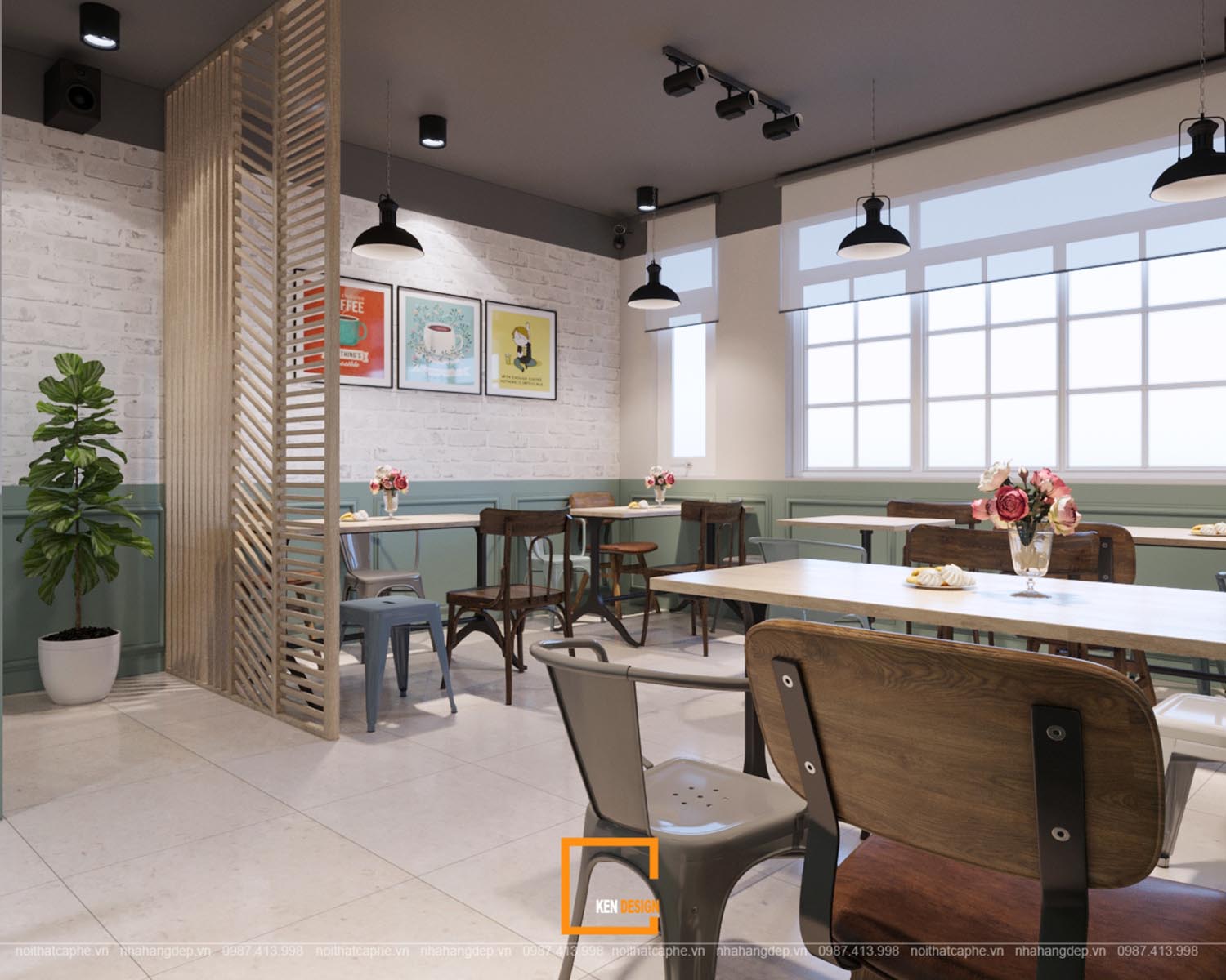 Ding Tea milk tea shop design in Ho Chi Minh