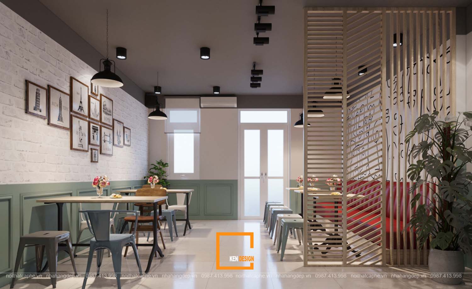 Ding Tea milk tea shop design in Ho Chi Minh