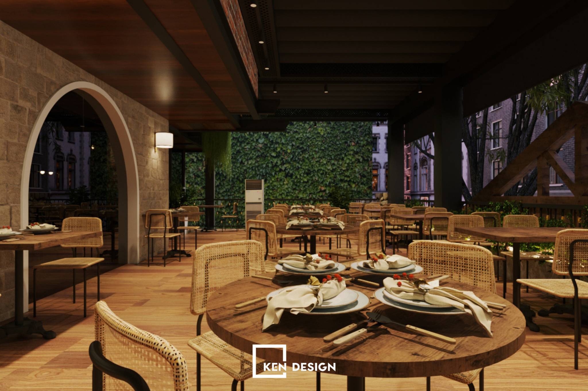 The Lá Mới Vegetarian Restaurant Design